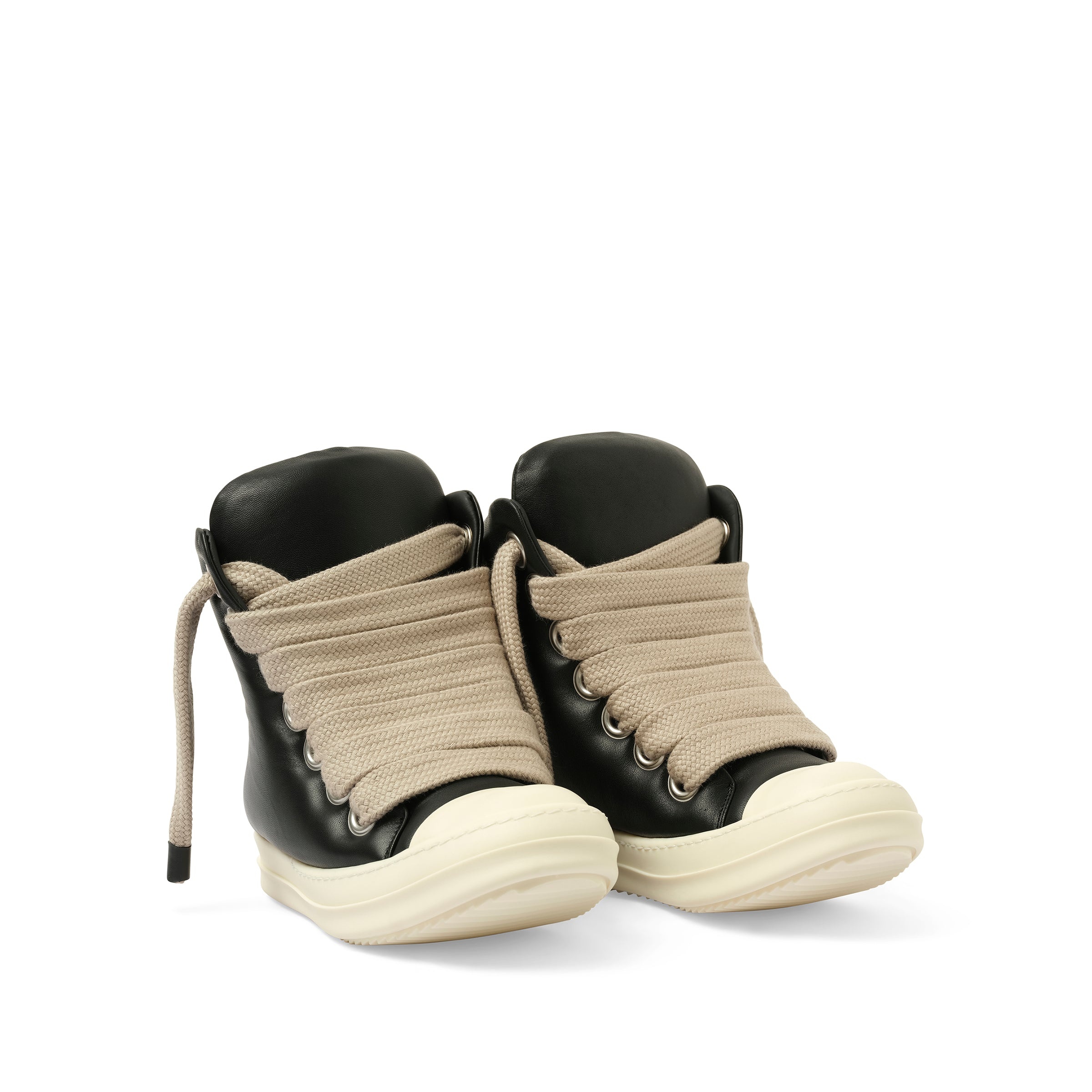 Jumbo Laced Padded High Sneaks in Black/Milk - 2