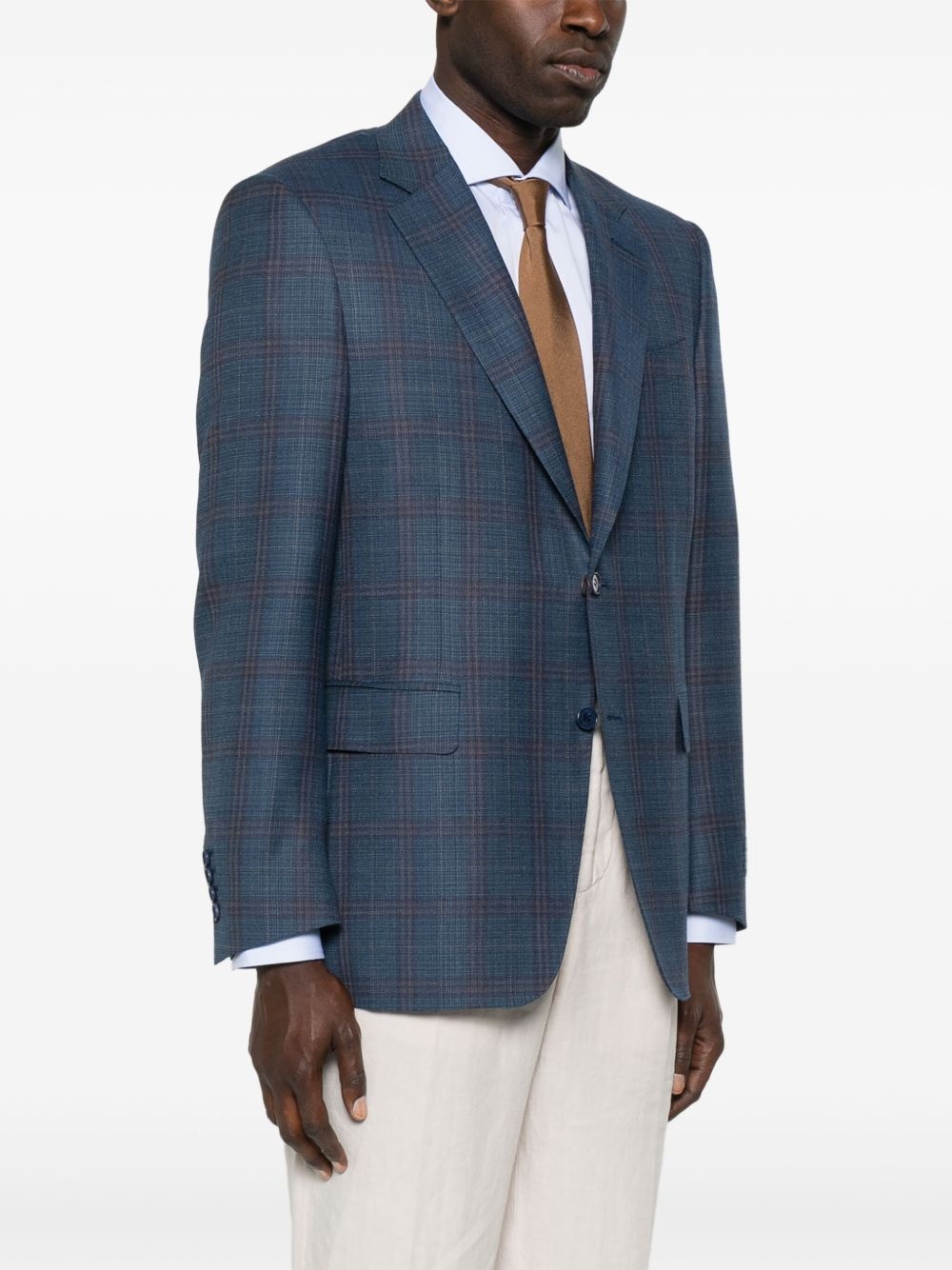 checked blazer - 3