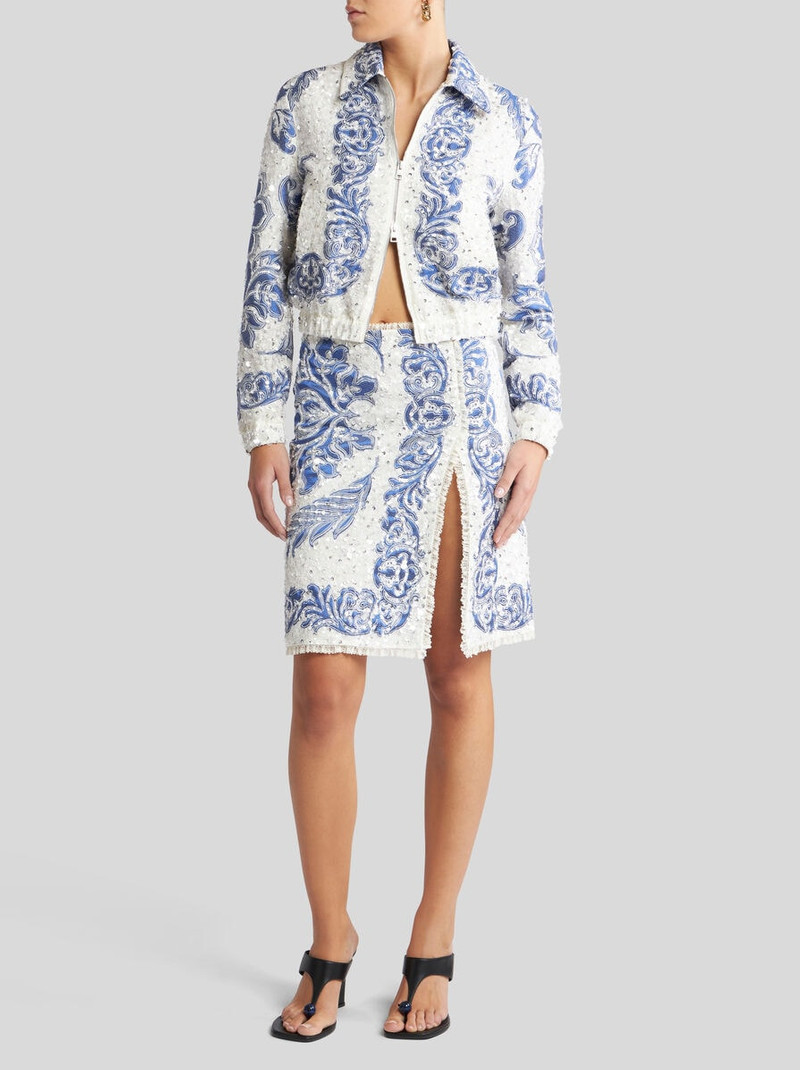 Etro CROPPED BOMBER JACKET WITH SEQUIN EMBROIDERY outlook