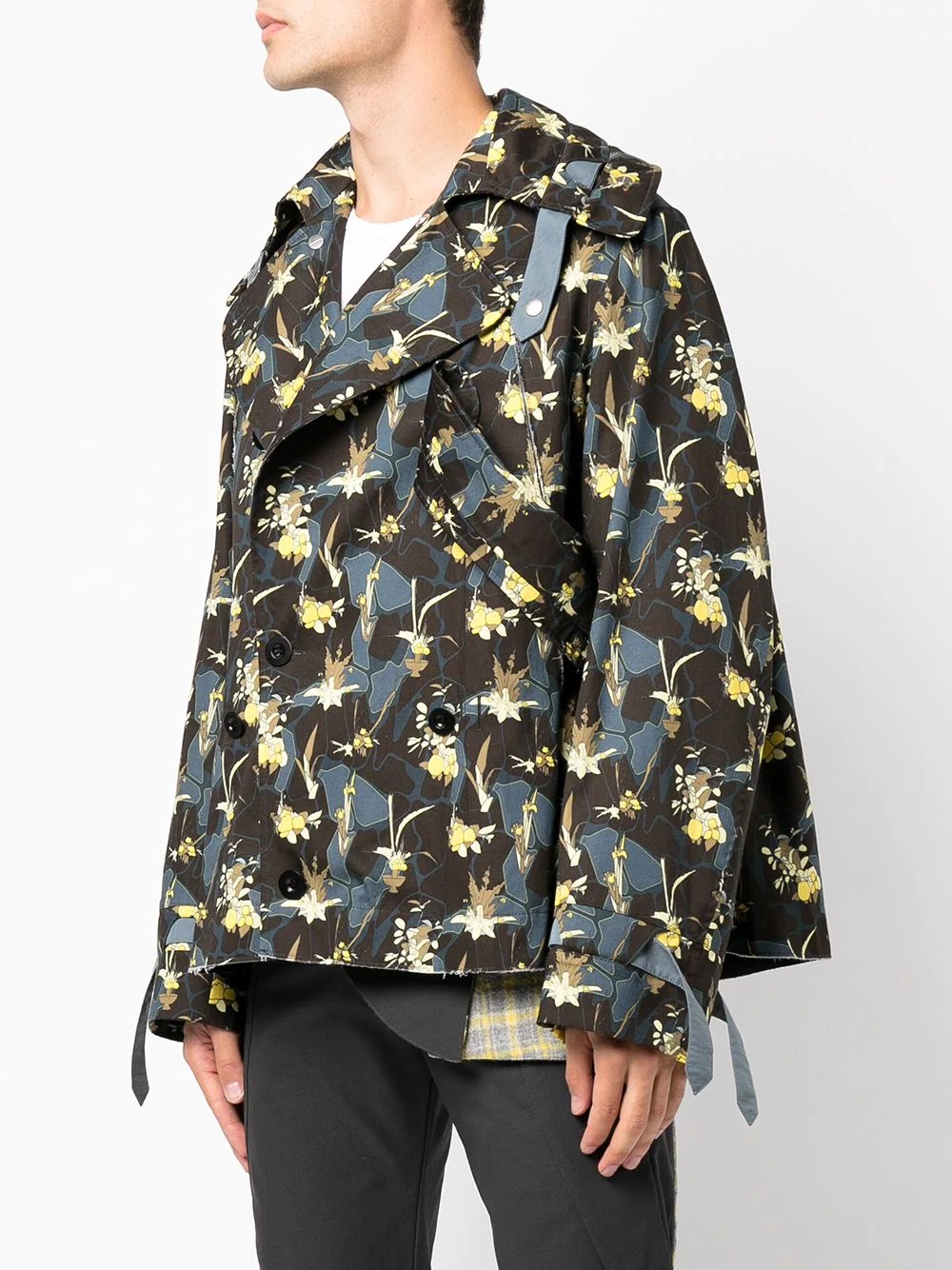 Maiden floral-print peacoat - 3