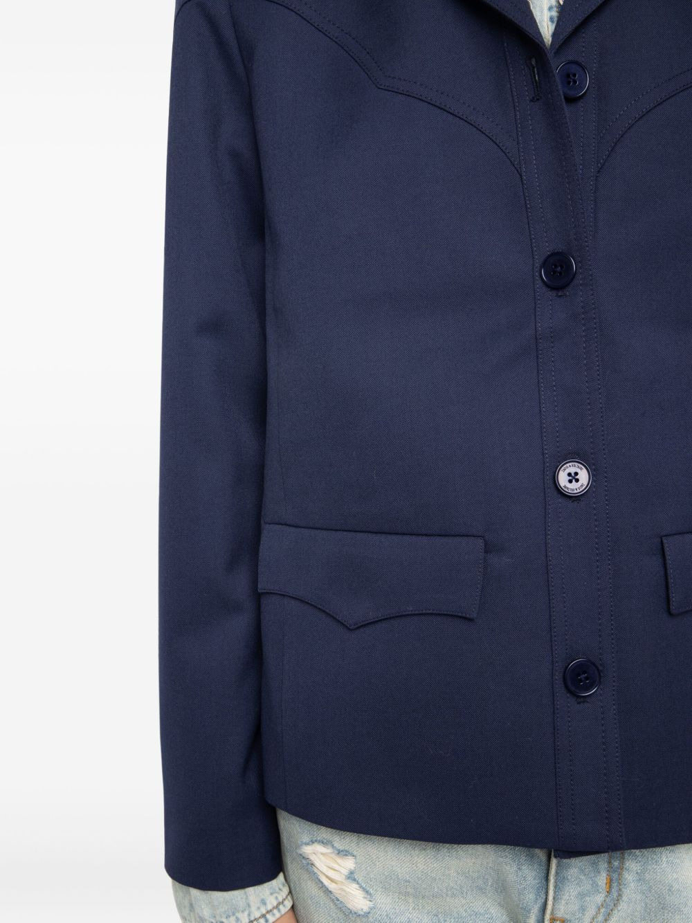 button-fastening blazer - 5