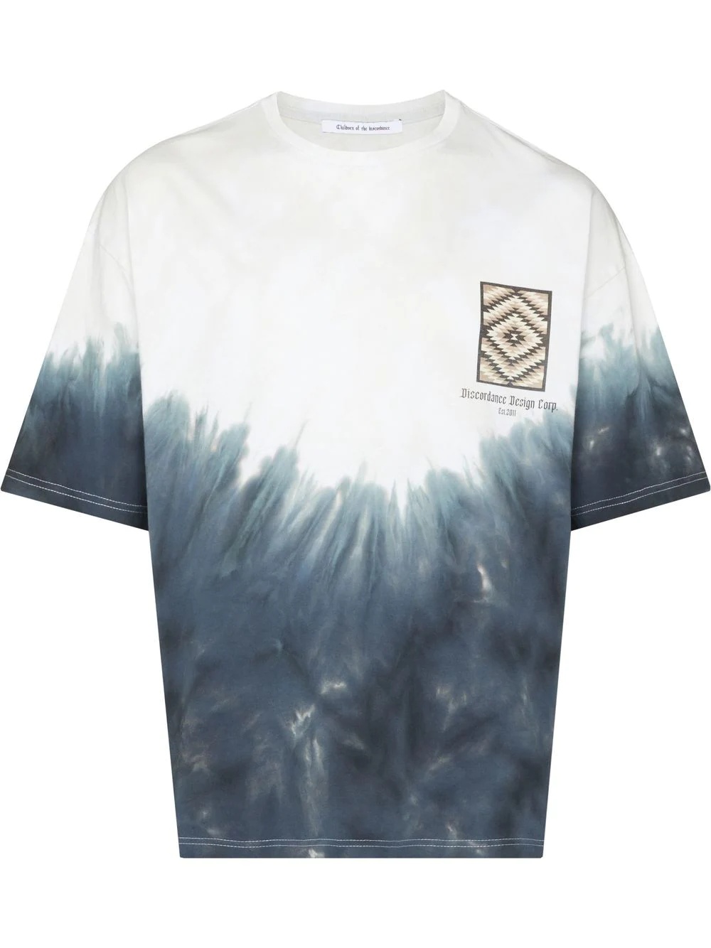 hand-dyed graphic-print T-shirt - 1