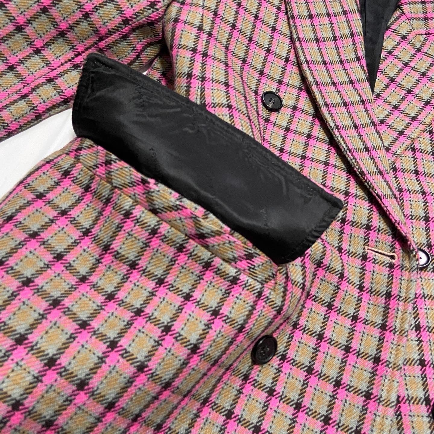 Balenciaga pink tweed hourglass blazer jacket 36 - 6