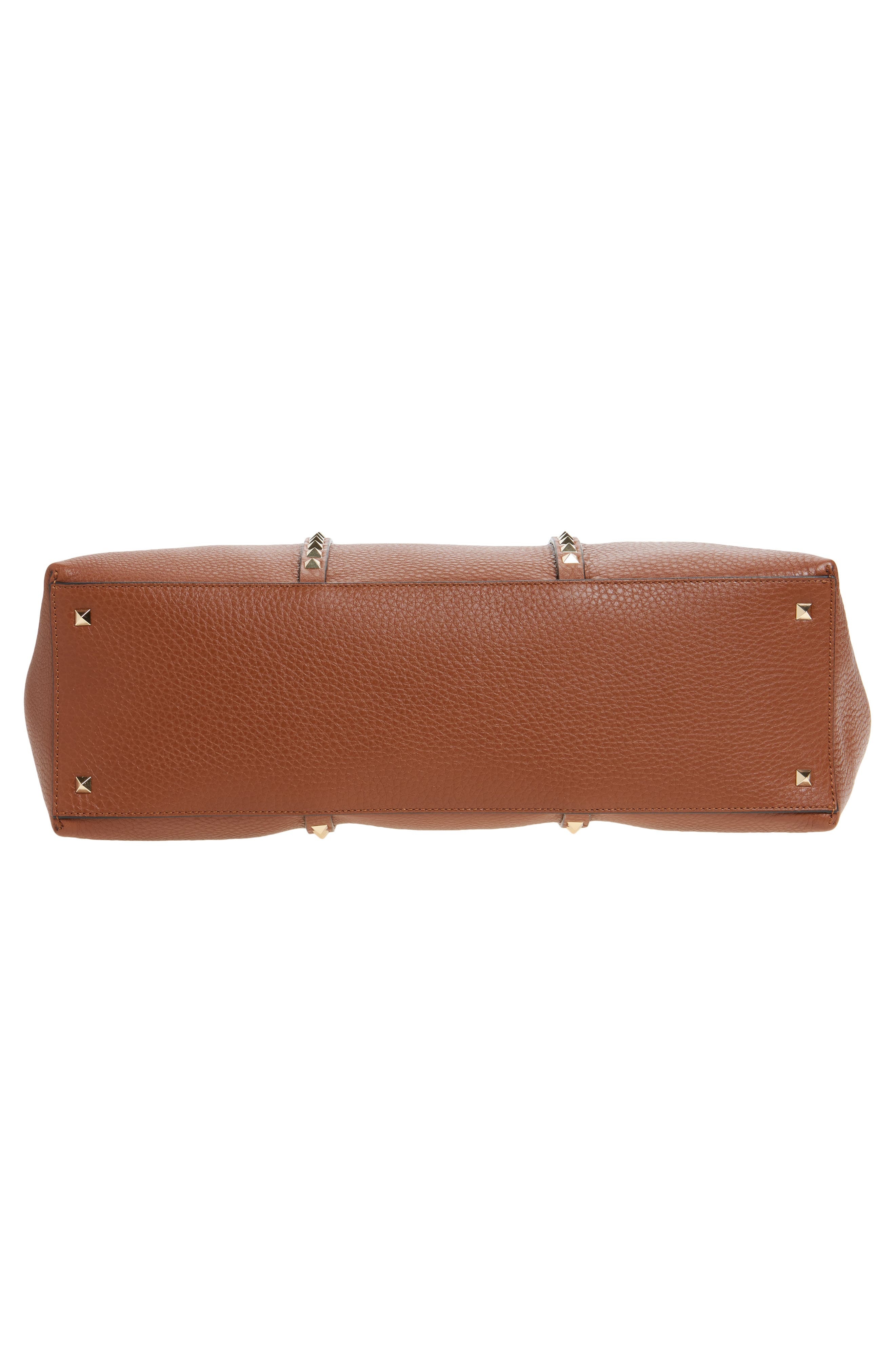 Valentino Garavani Medium Rockstud Leather Tote in Saddle at Nordstrom - 7