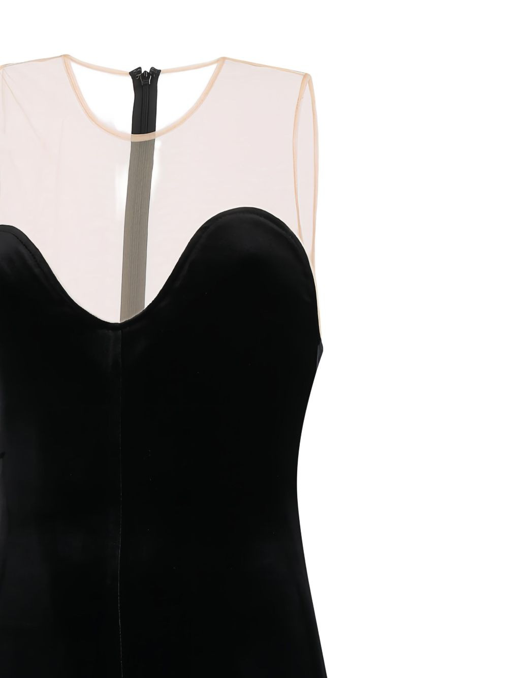 wave-neckline panelled jumpsuit - 3