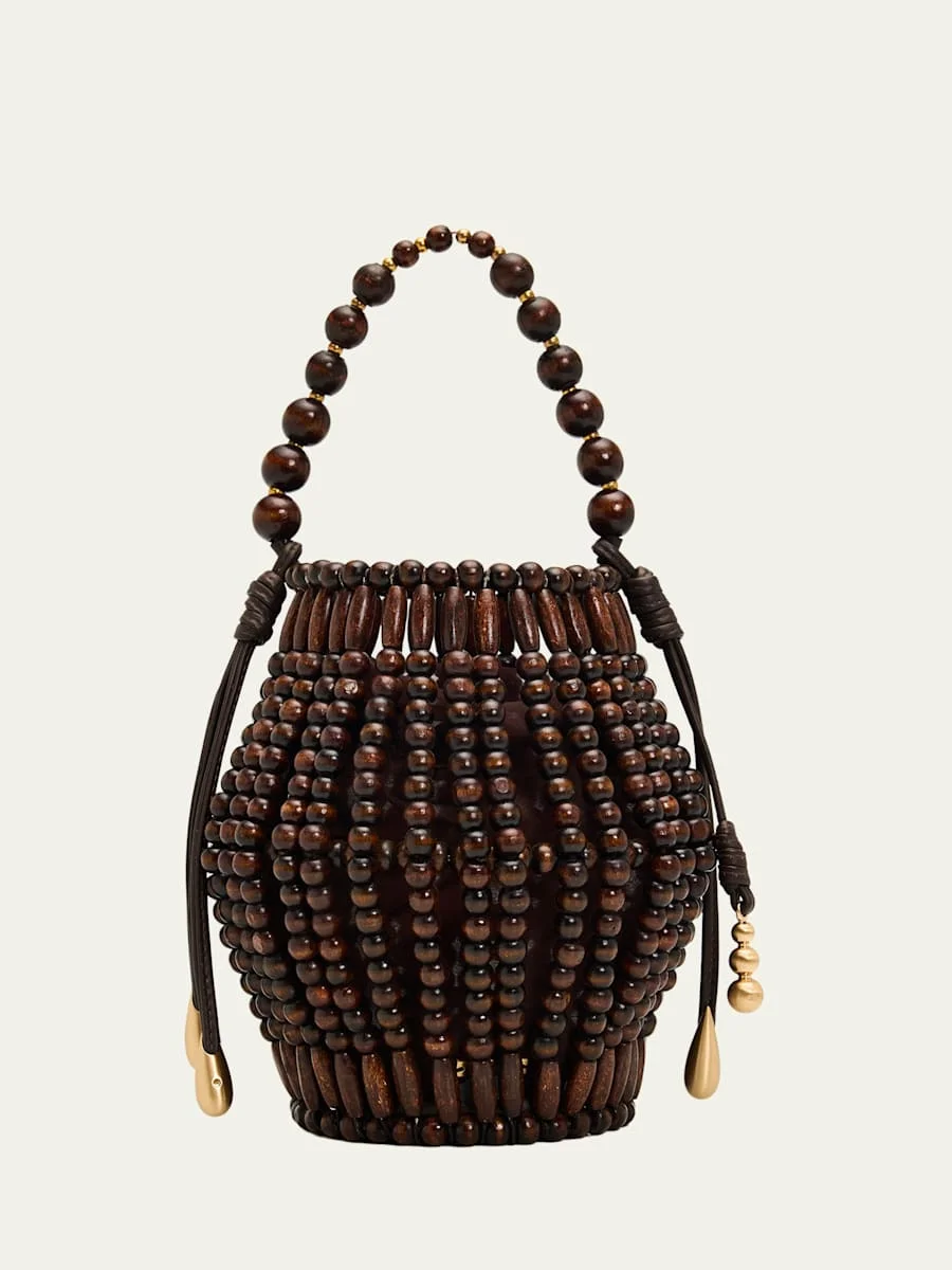 Mercier Beaded Leather Top-Handle Bag - 1