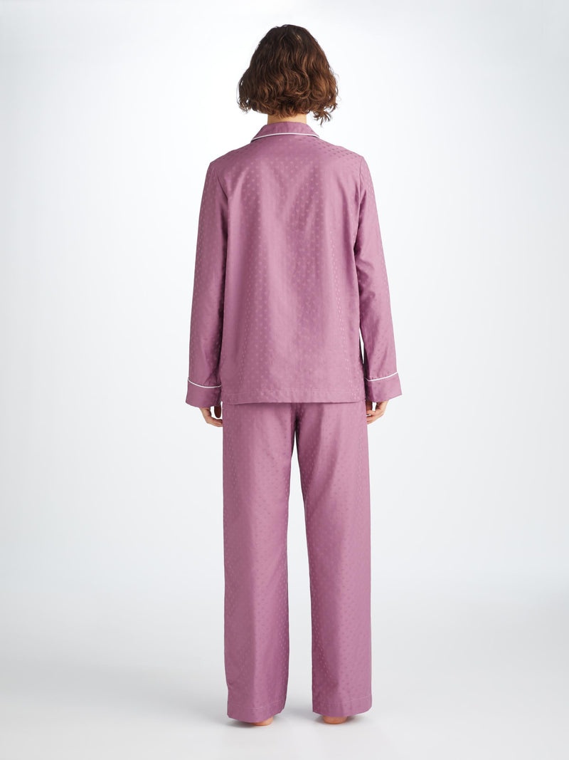 Women's Pyjamas Kate 10 Cotton Jacquard Purple - 4