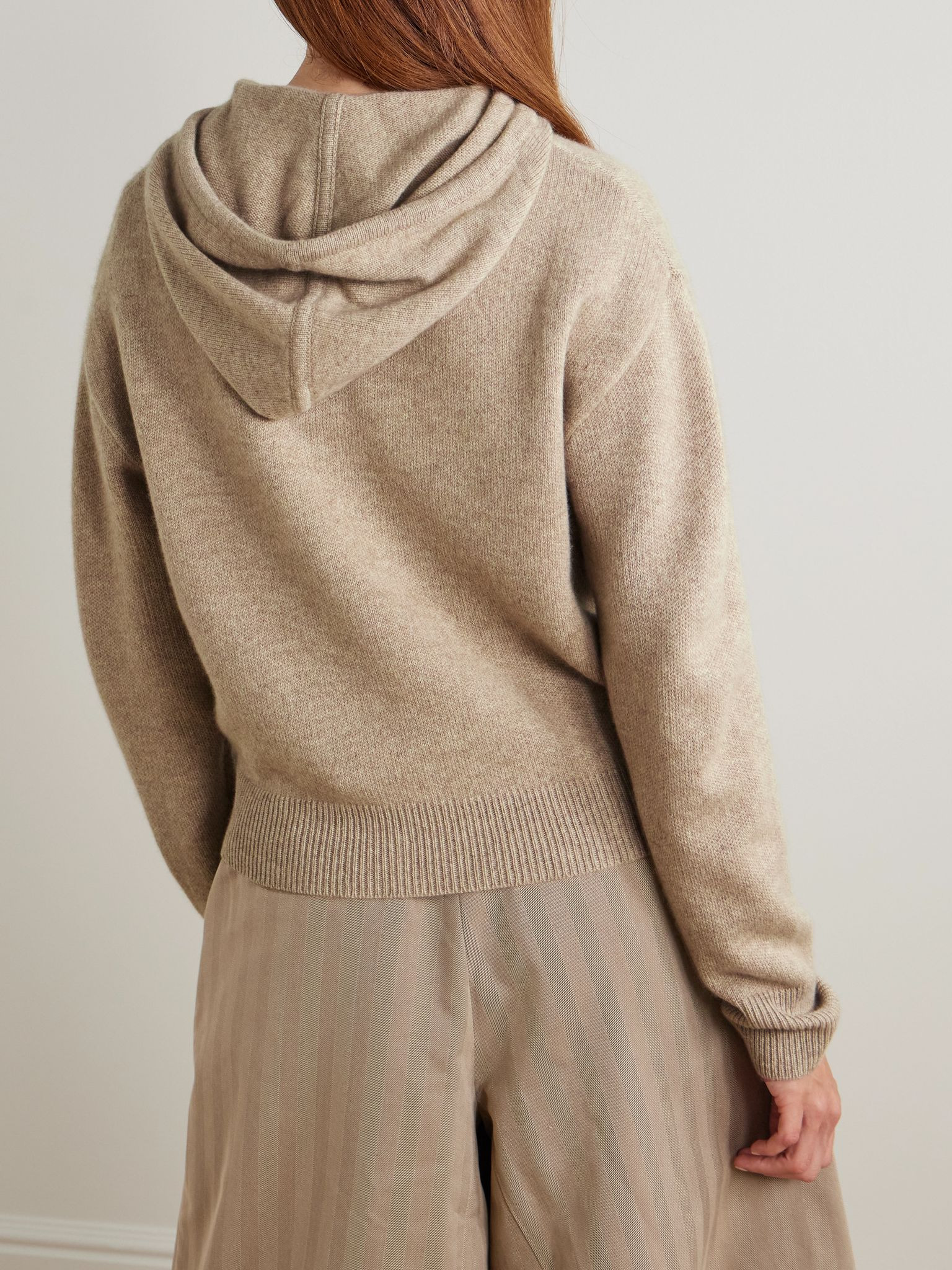 Cashmere hoodie Taupe - 3