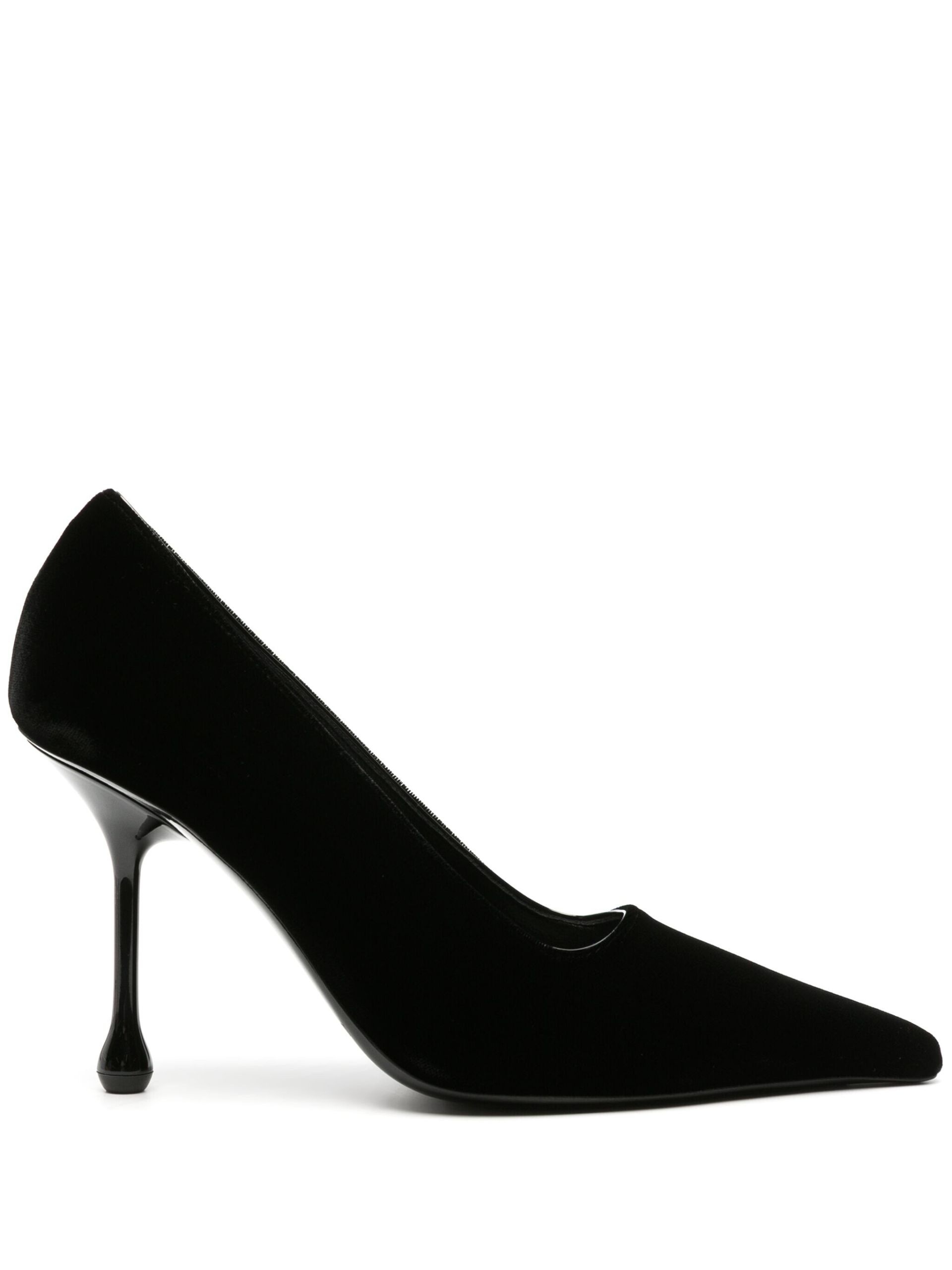 Black Ixia 95 Velvet Pumps - 1