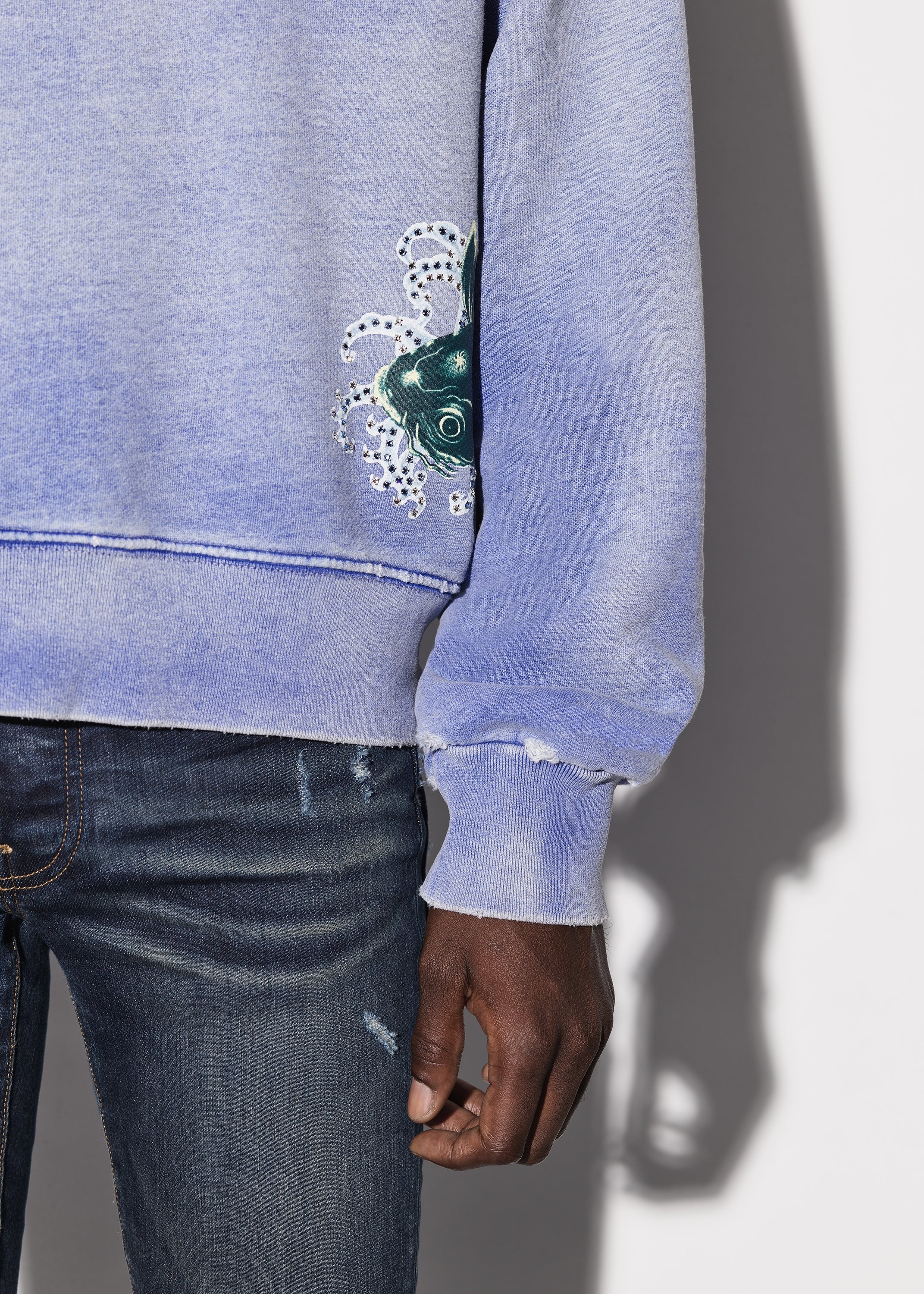 T.G.C.W. CRYSTAL KOI WAVE CREWNECK - 6
