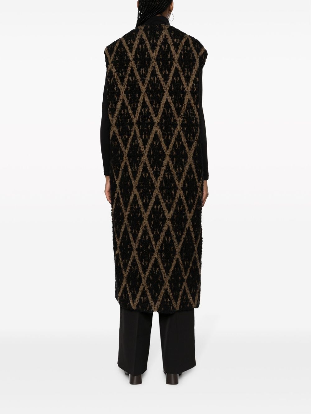 diamond-pattern gilet - 4