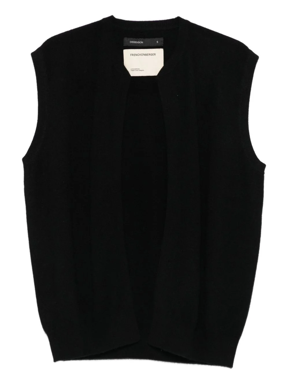 sleeveless open-front cardigan - 1