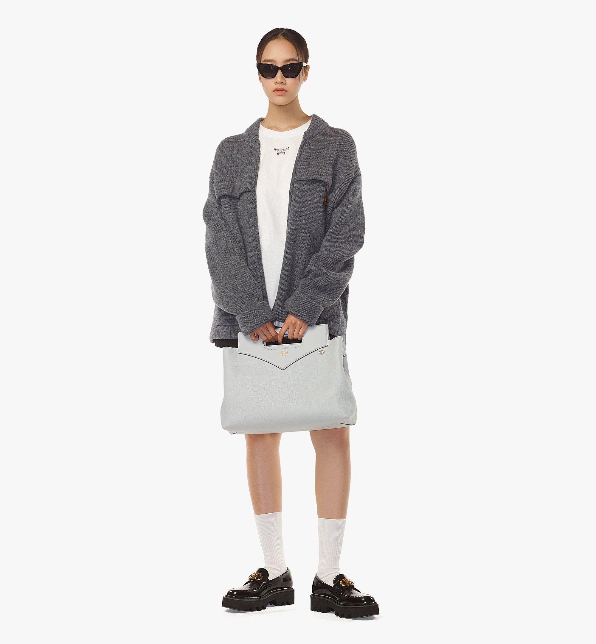 Soft Diamond Tote in Embossed Leather - 7