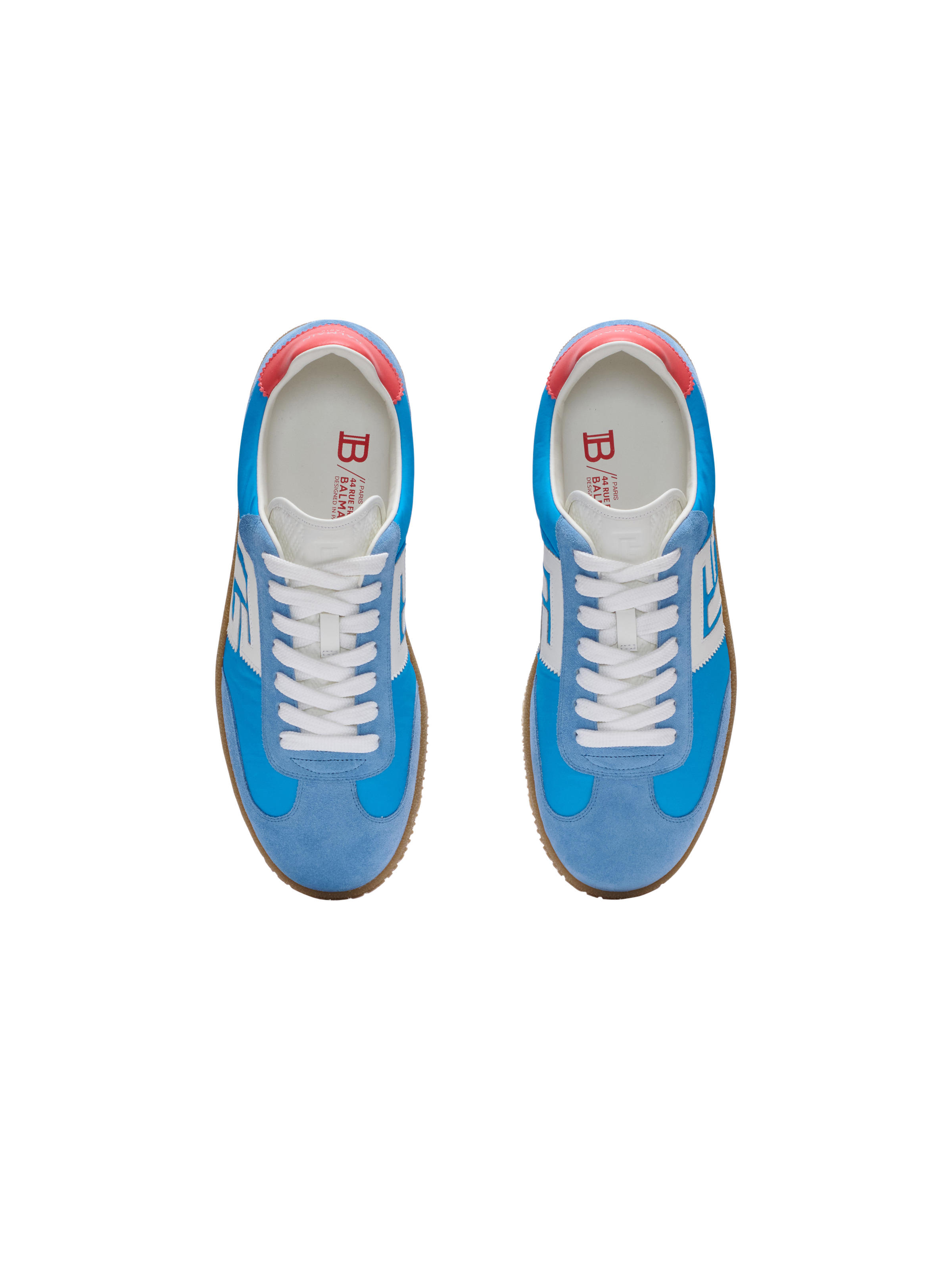 Balmain Swan trainers in leather, suede and nylon - 4