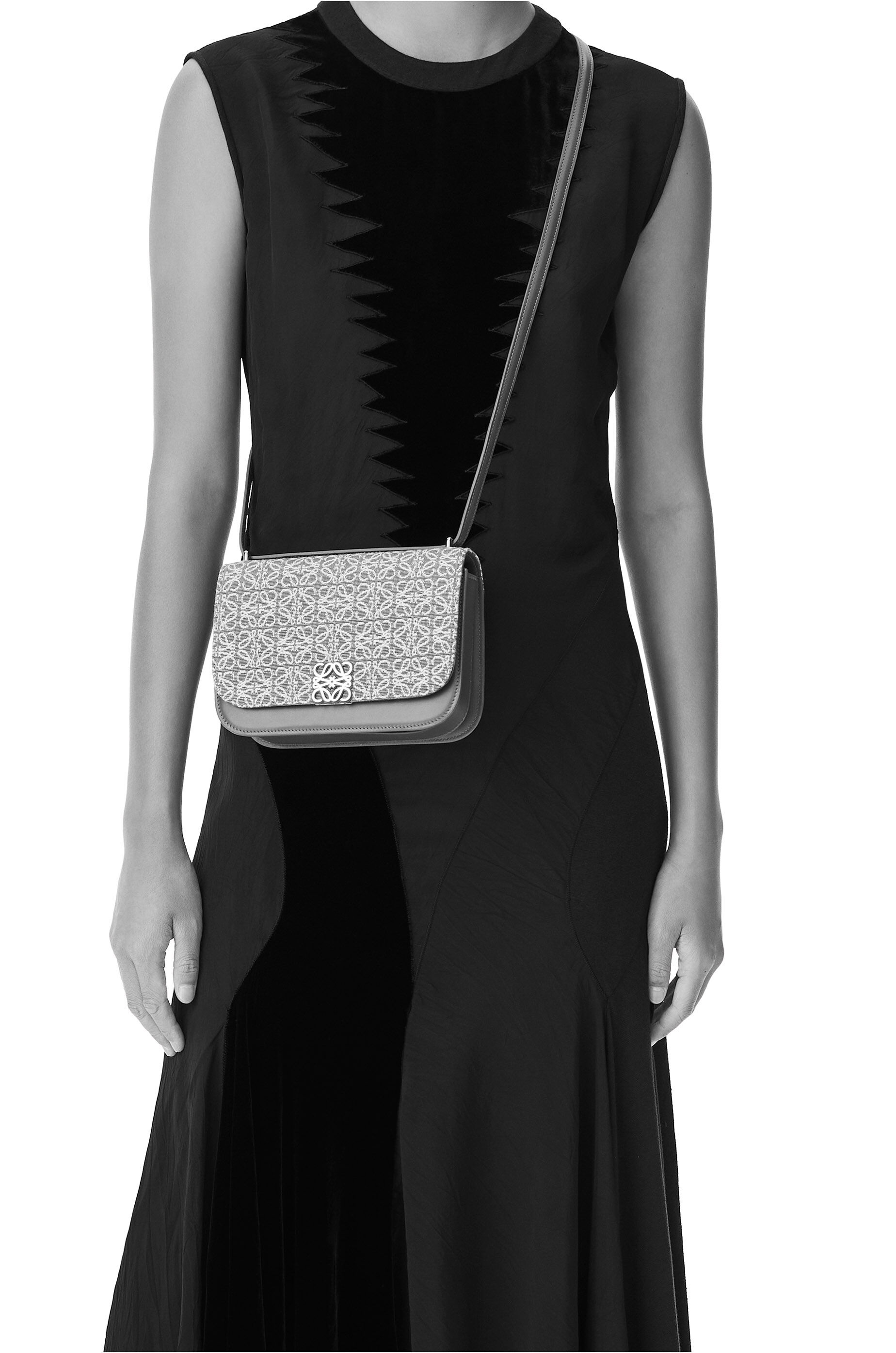 Small Goya bag in Anagram jacquard and calfskin - 2