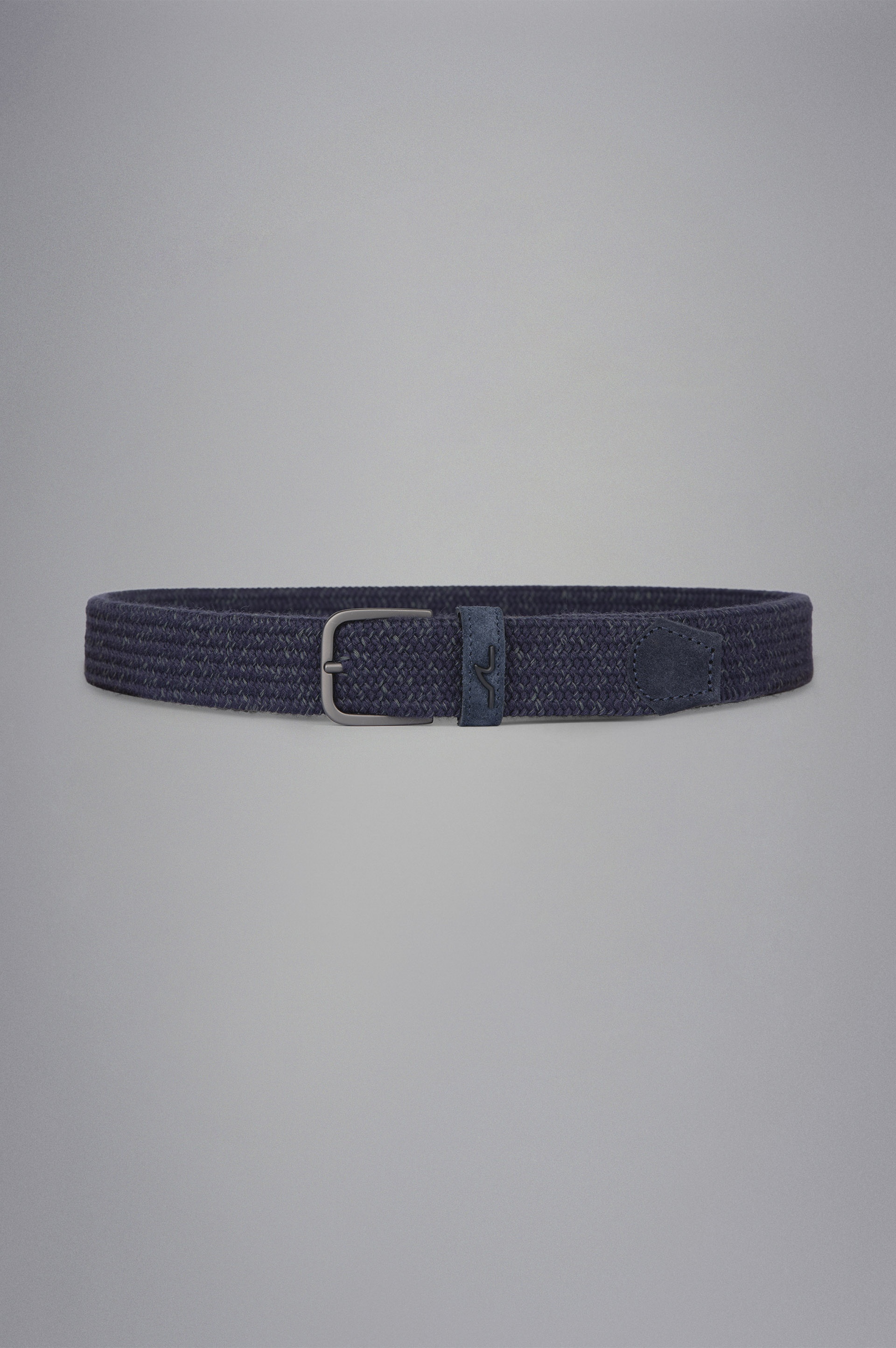 WOOL ELASTIC BELT WITH LEATHER TRIMMINGS - 1