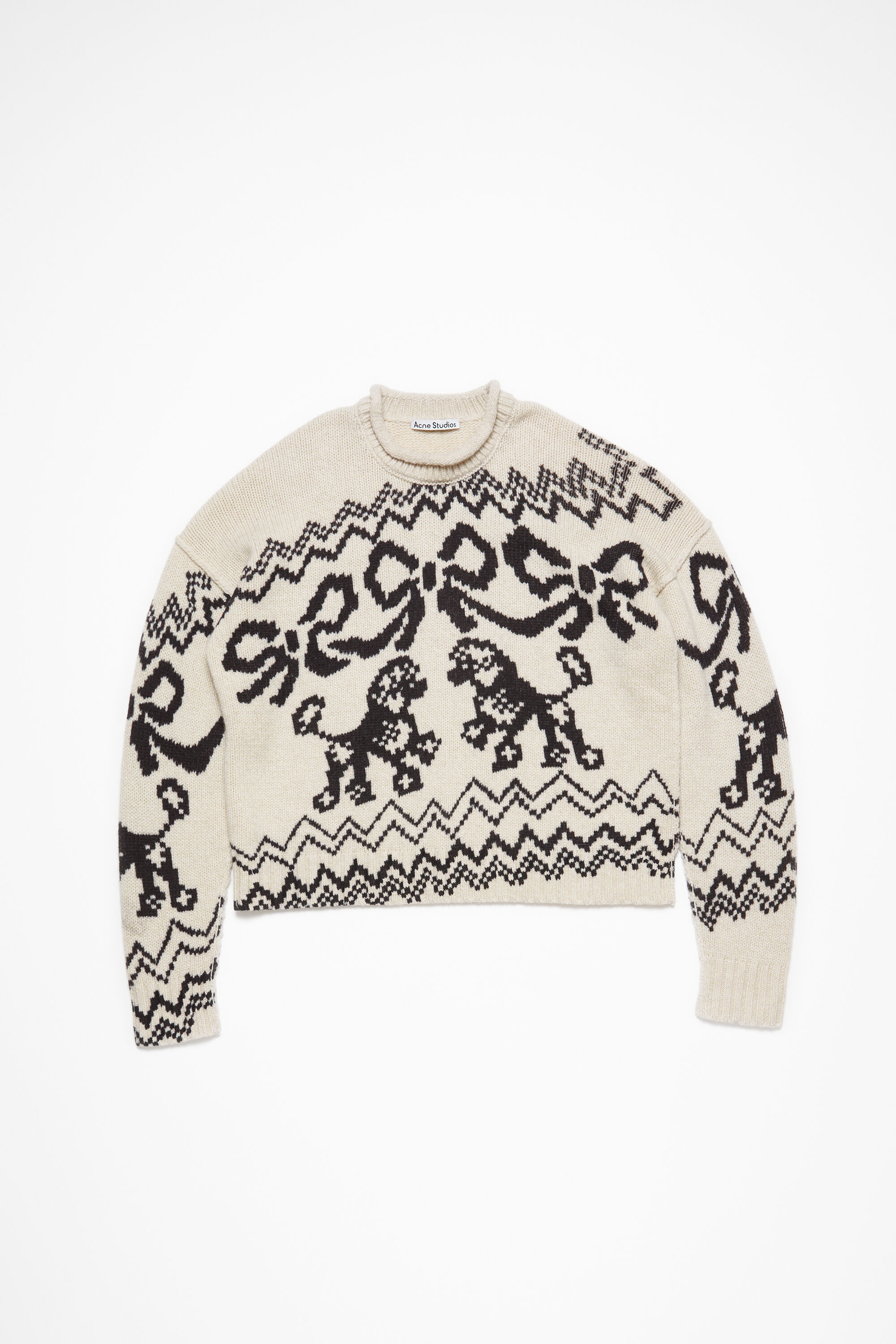 Jacquard sweater - White/black - 5