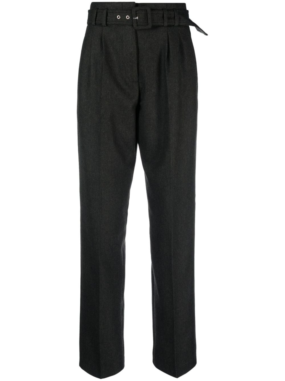 belted wool-blend trousers - 1