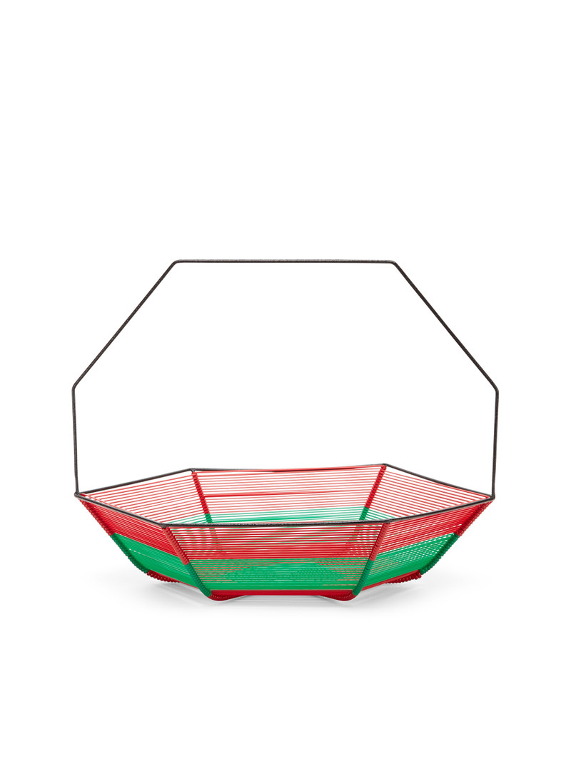MARNI MARKET HEXAGONAL GREEN AND RED FRUIT HOLDER 3