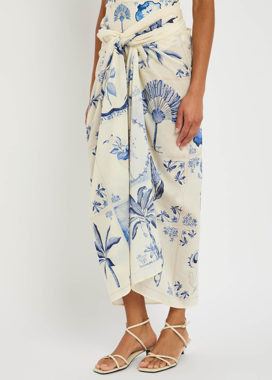Agua BY Agua Bendita X Andrea Wild Lavanda Floral-print Cotton-blend Sarong - 2