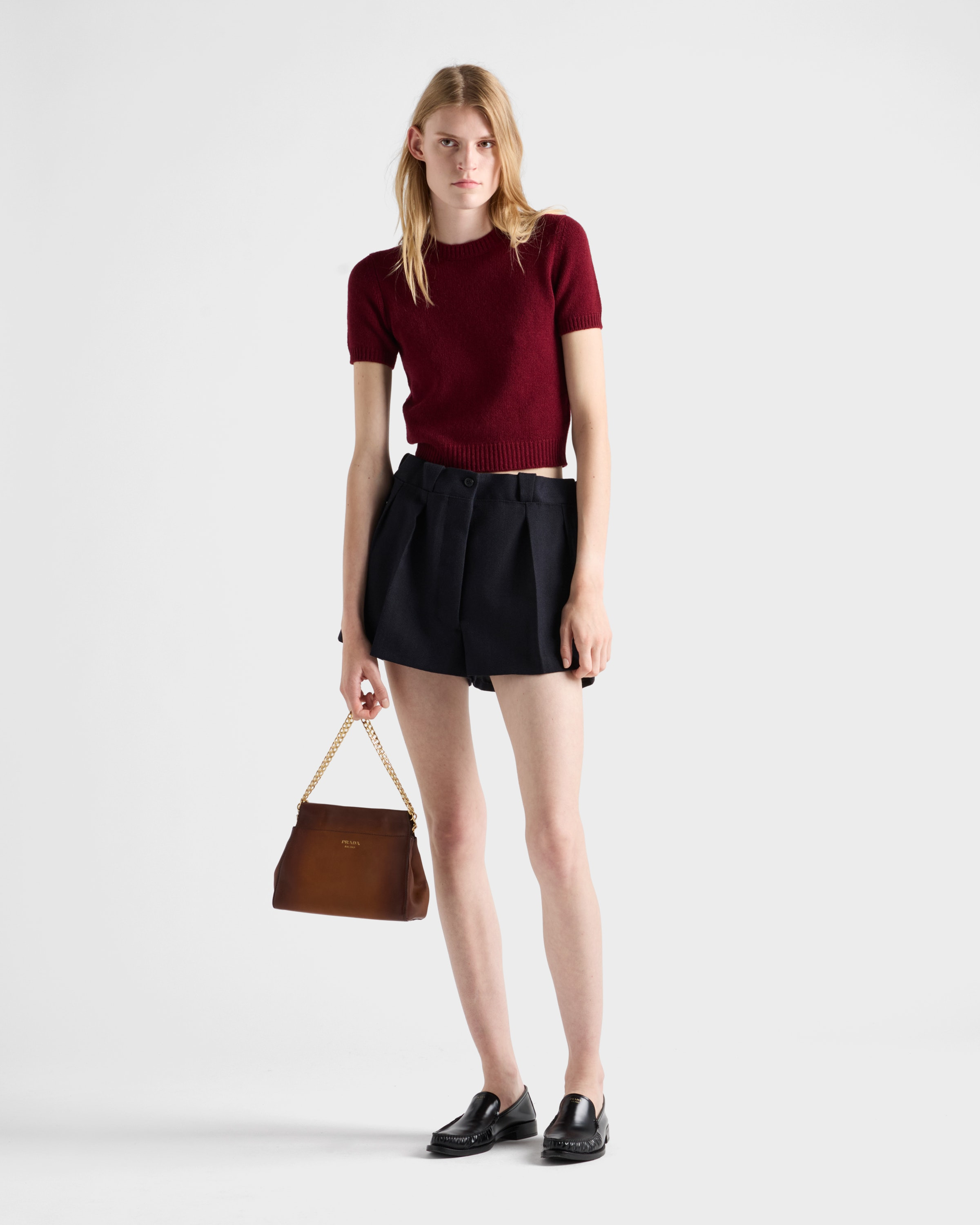 Short-sleeved cashmere sweater - 2