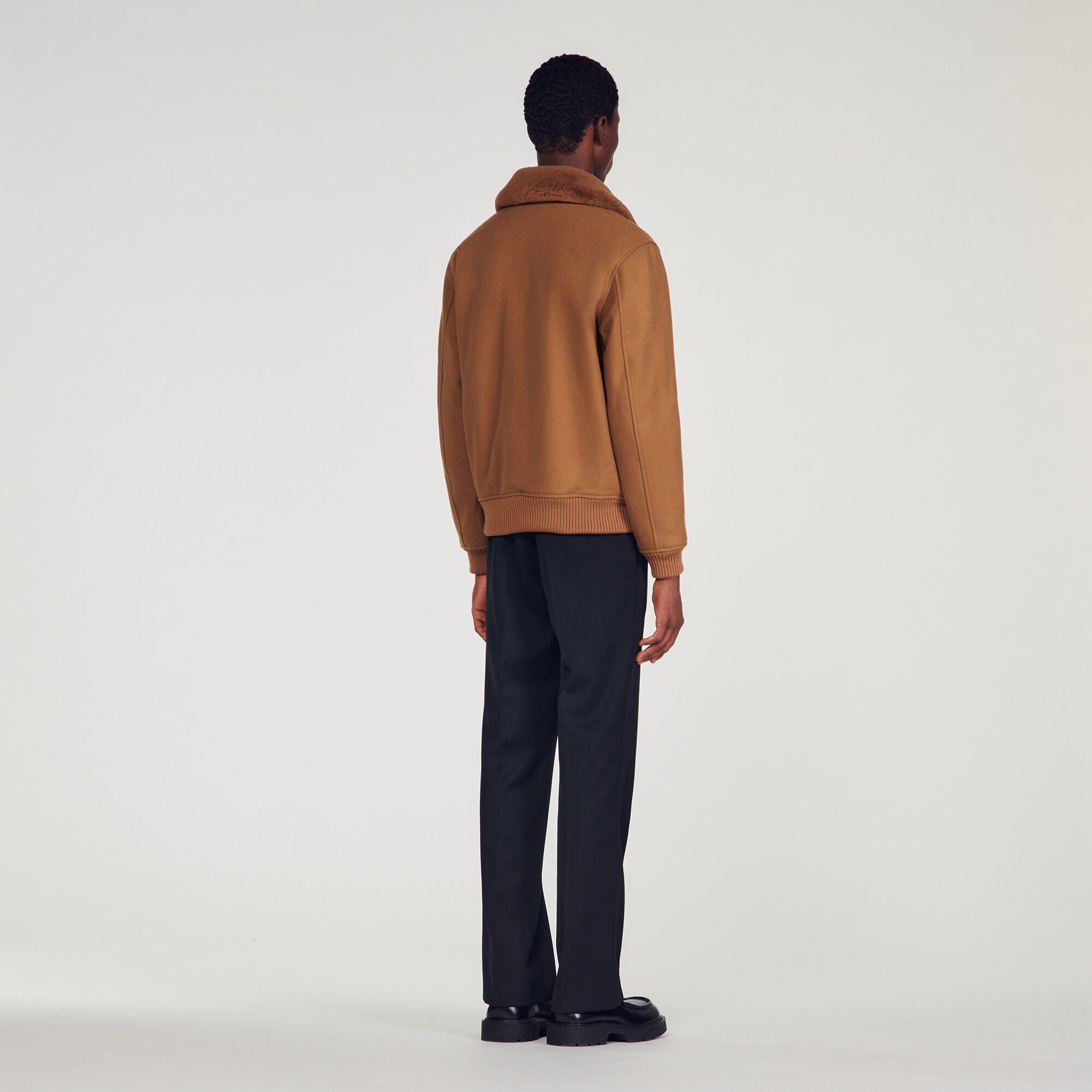 AVIATOR JACKET WITH SHEEPSKIN COLLAR - 6
