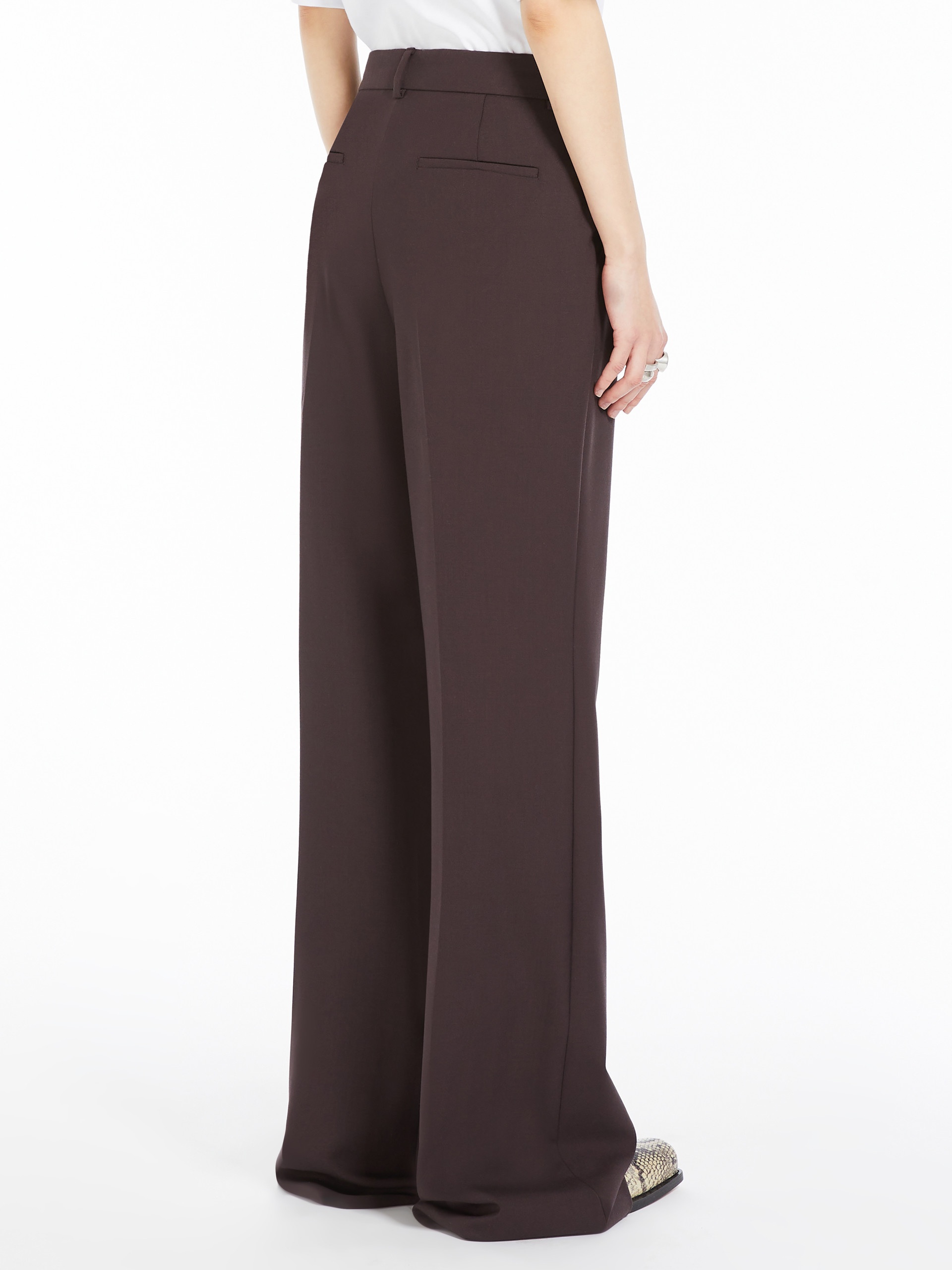 OXALIS Flared stretch wool trousers - 4