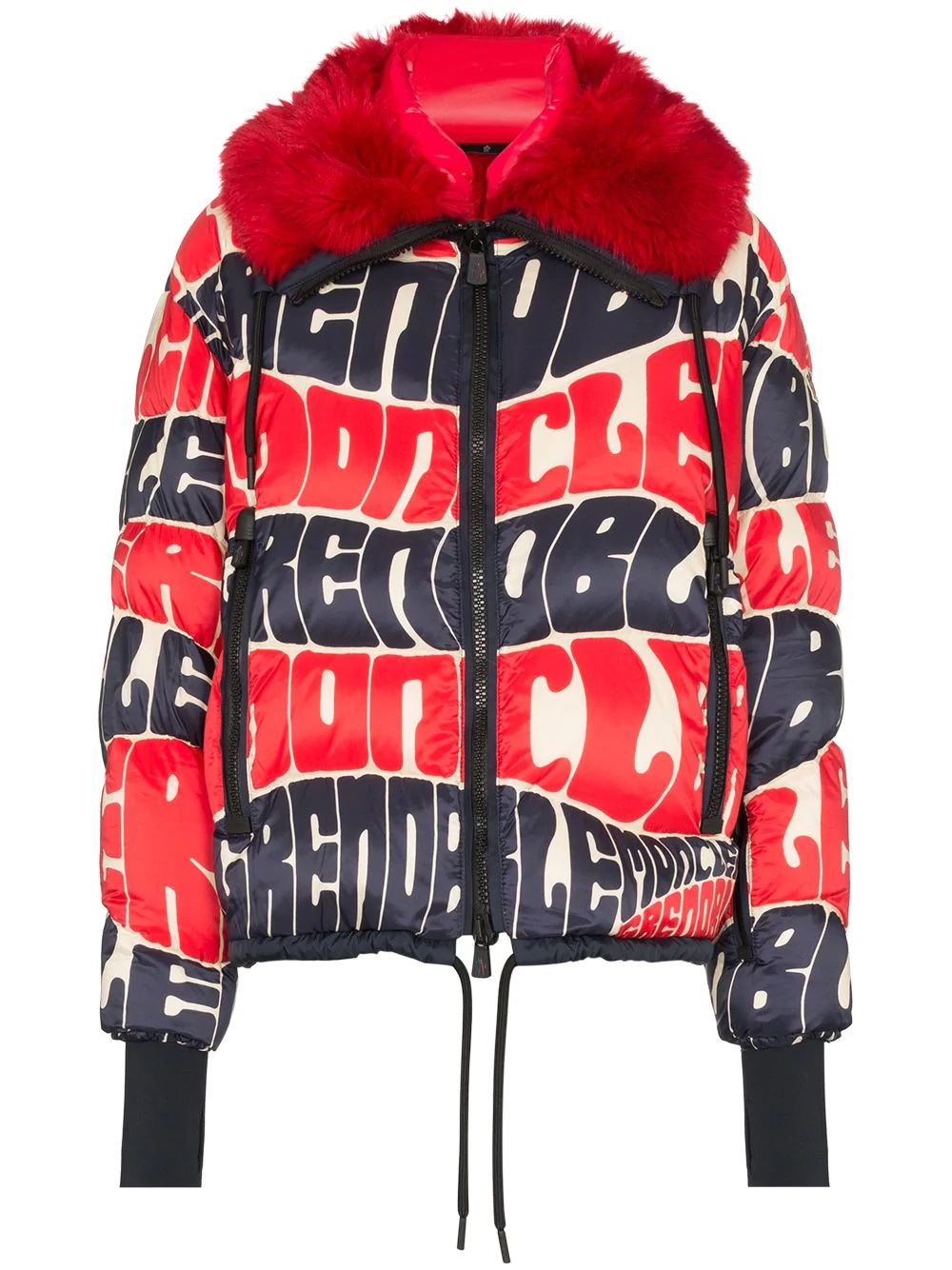 logo print puffer jacket - 1