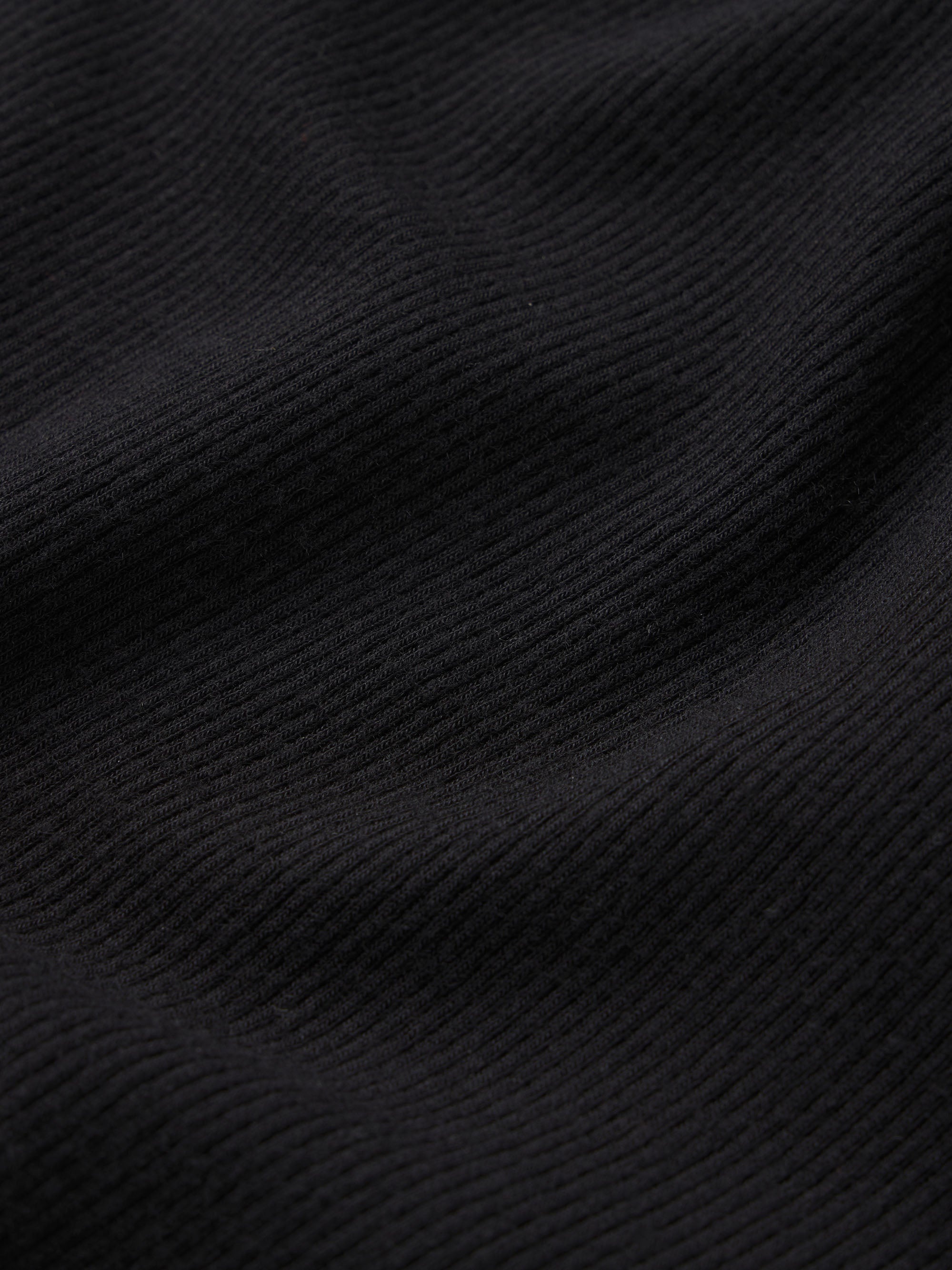 Rib Turtleneck in Black - 4