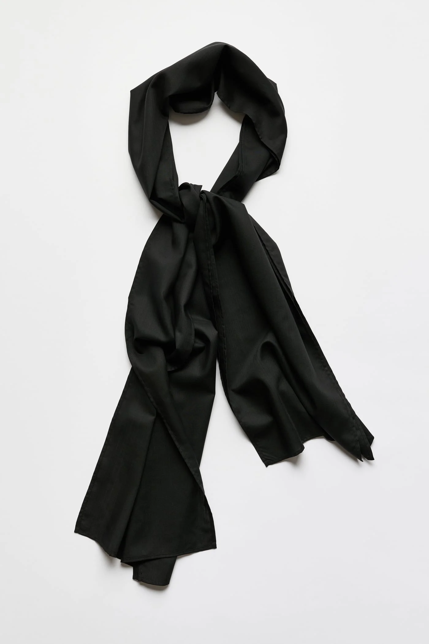 Layered Scarf Void Black Veil Wool - 1