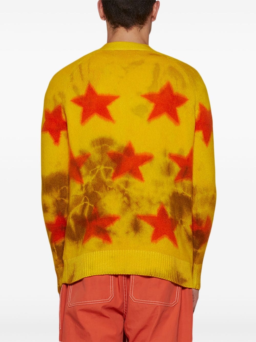Star sprayed cardigan - 5