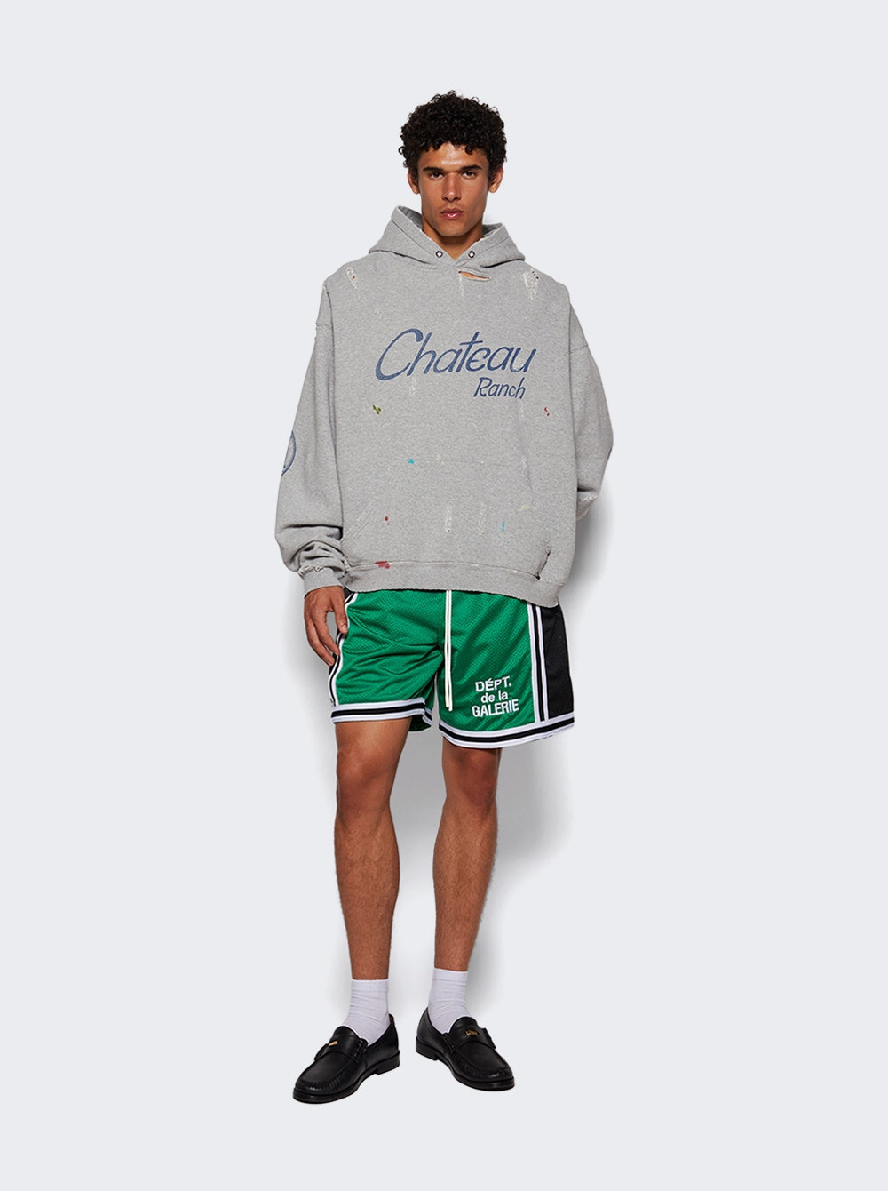 Distressed Chateau Ranch Hoodie Heather Grey - 5