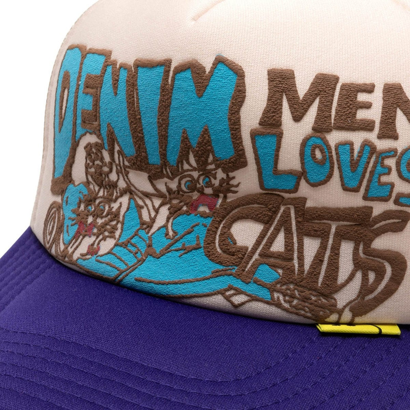 DENIM MEN LOVE CATS TRUCKER HAT 4