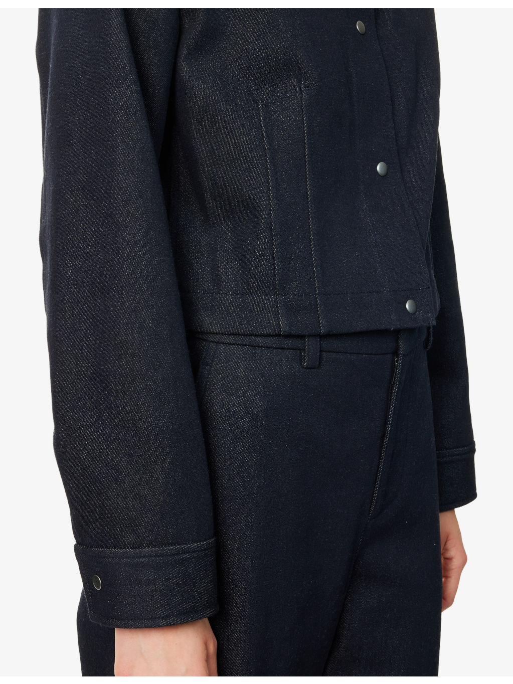 Regular-Fit Cropped Denim Jacket - 5
