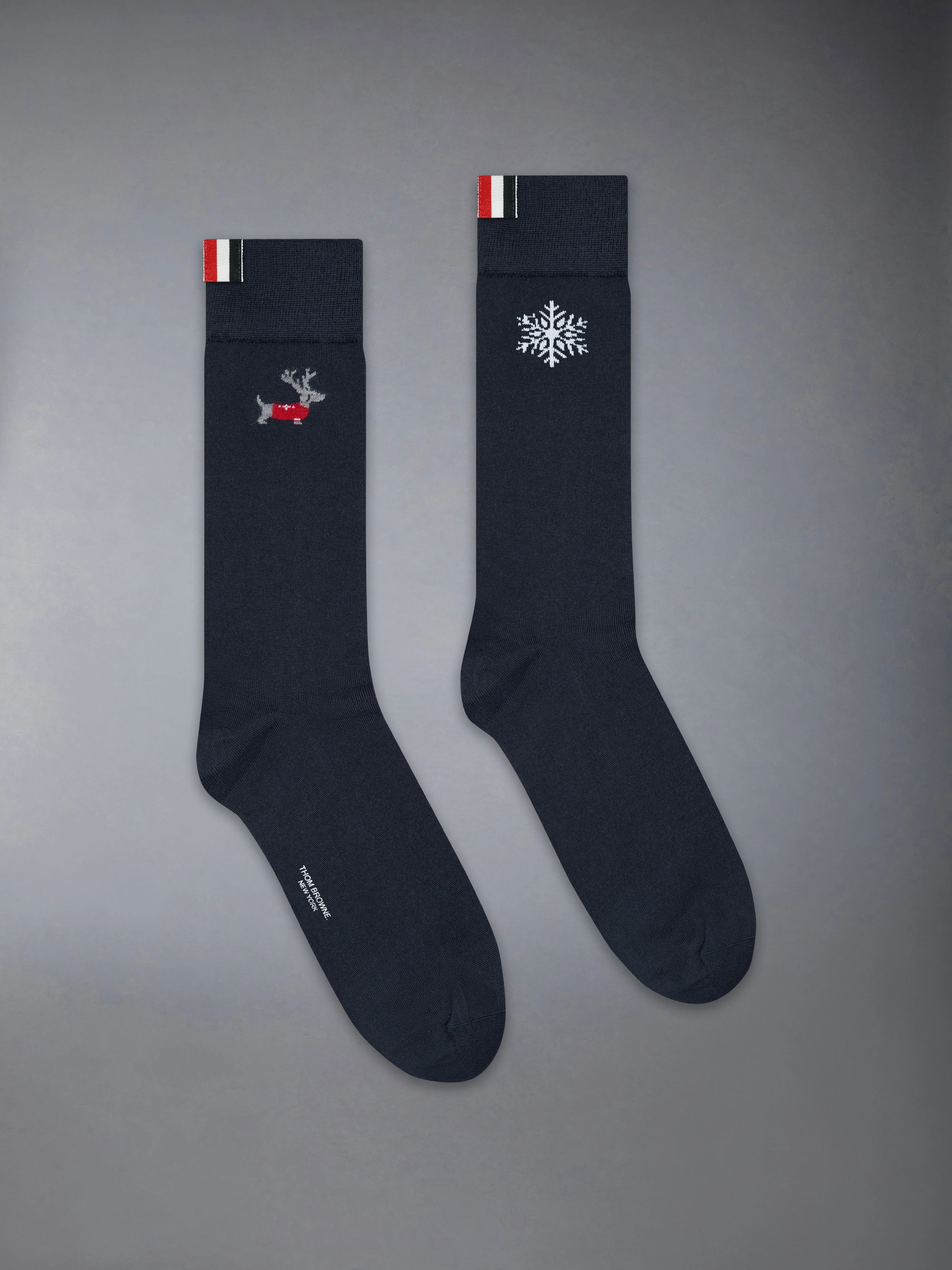 MERINO WOOL REINDEER MID CALF SOCKS - 1