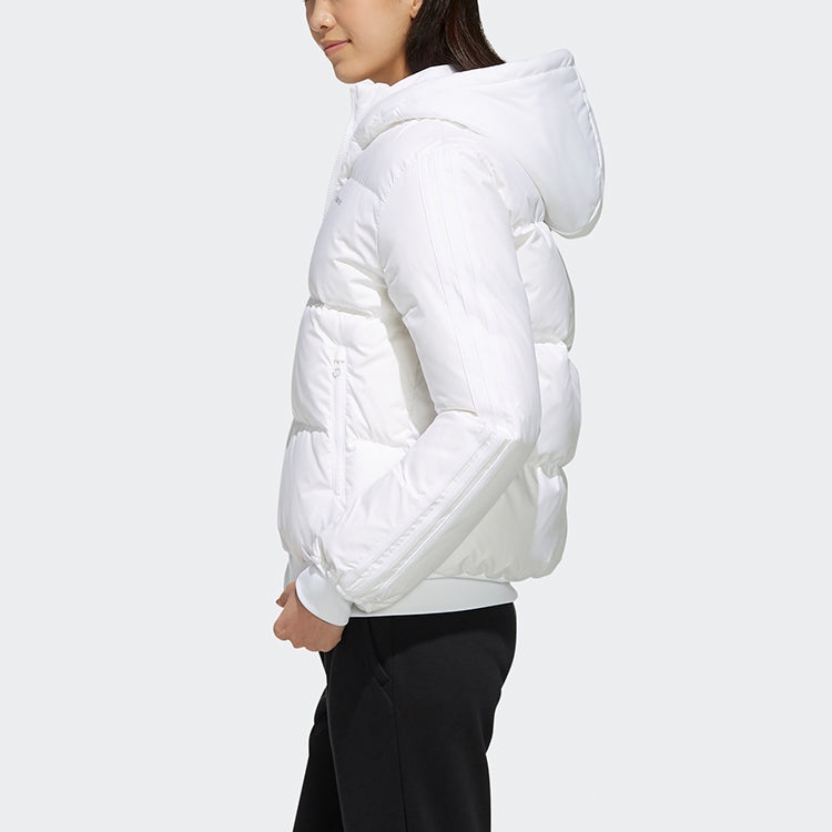 adidas WMNS adidas neo Sporty Puffer Jacket Pure White EI4407 REVERSIBLE