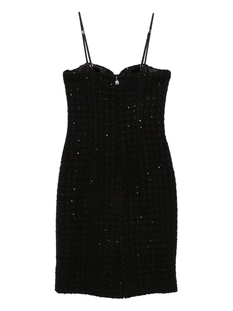 ROTATE sequin-embellished bouclé midi dress outlook
