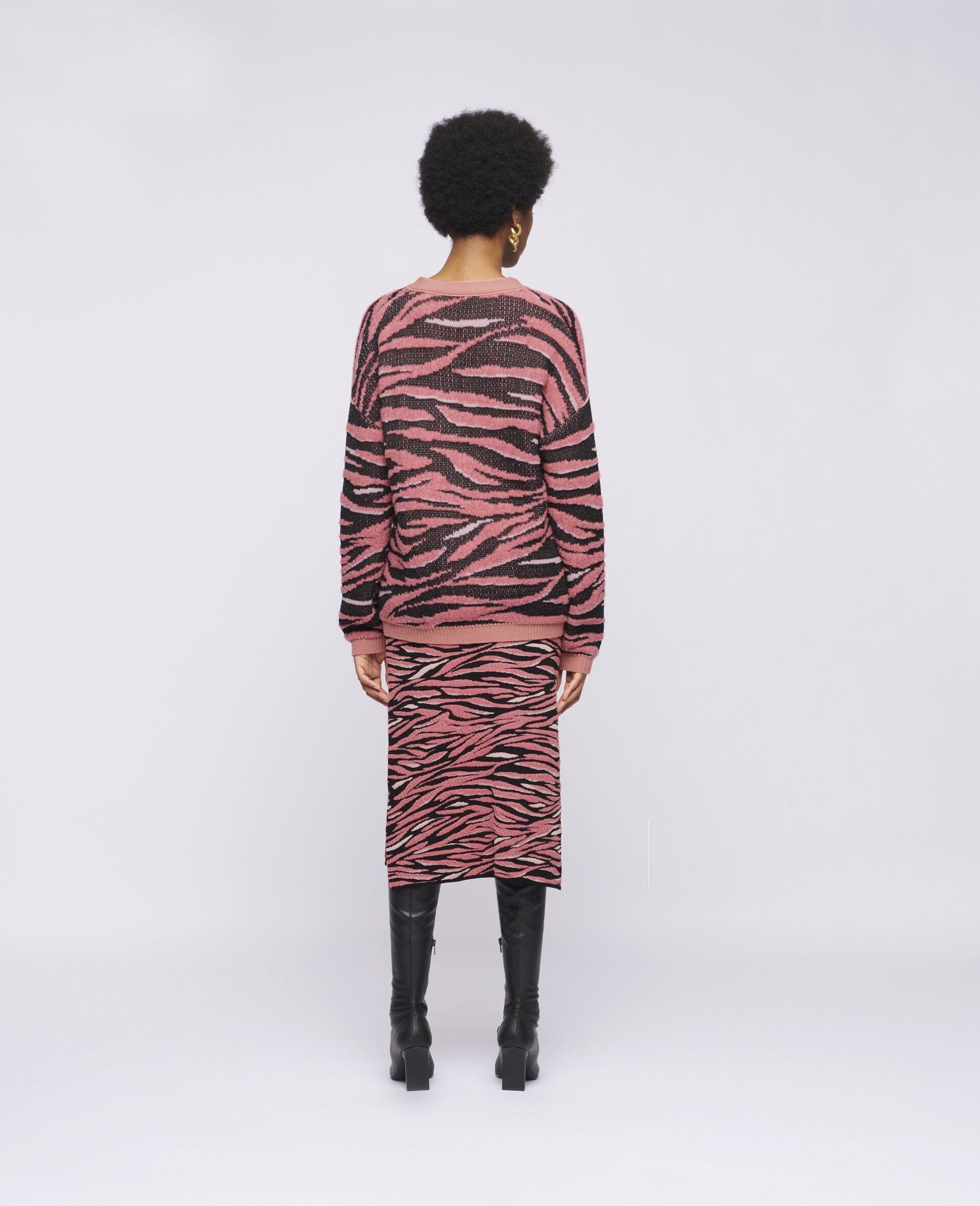 Animal Pattern Cardigan - 3