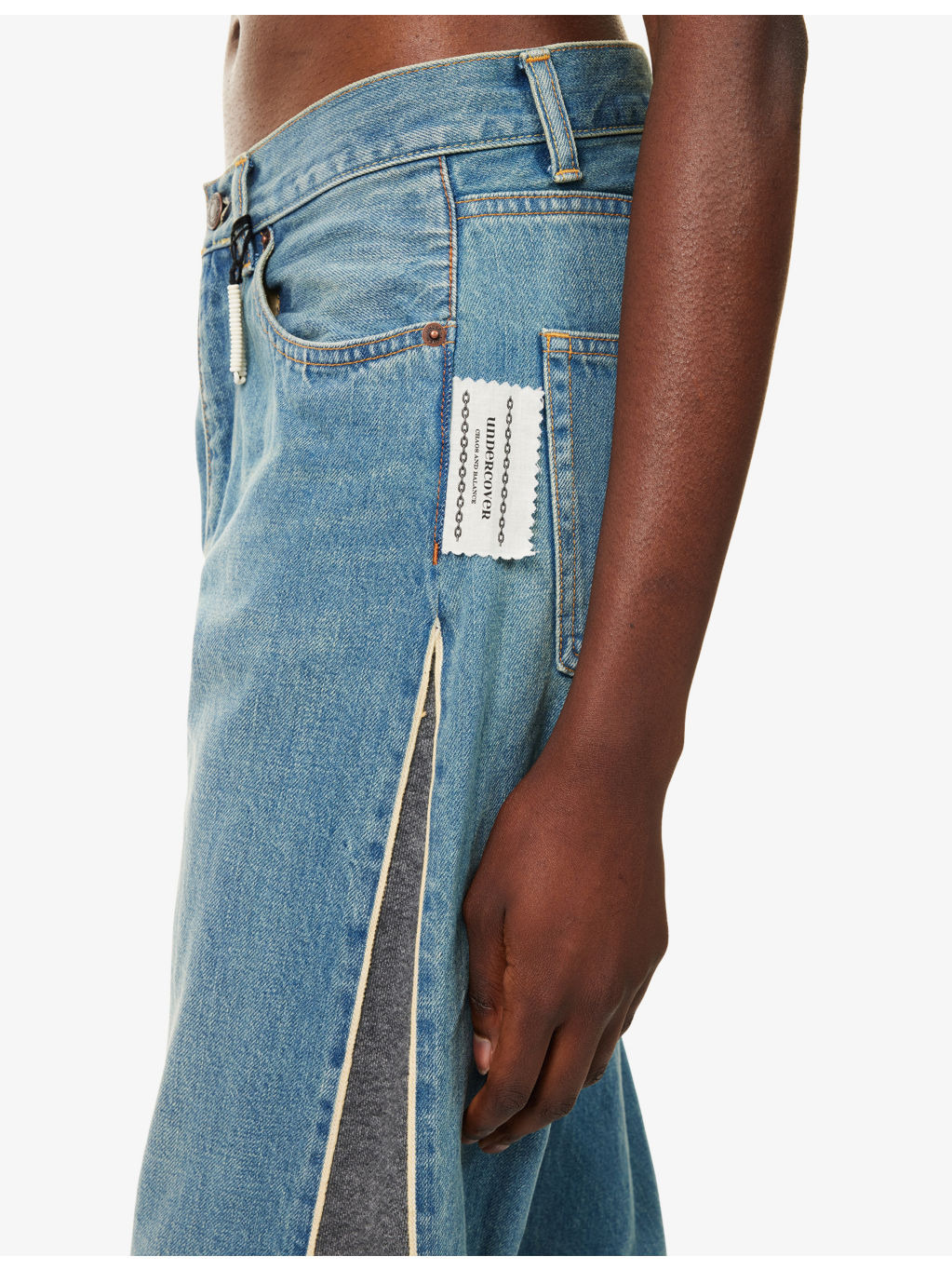 Panelled Straight-Leg Denim Jeans - 6