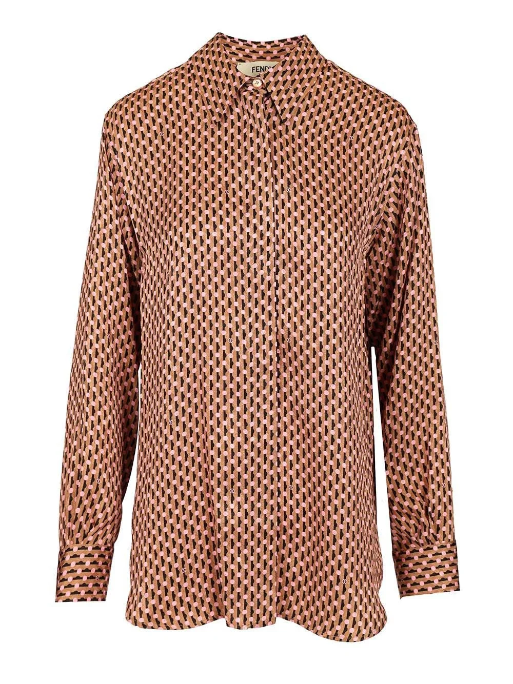 Fendi Women Fendi Dots Jacquard Silk Shirt - 1