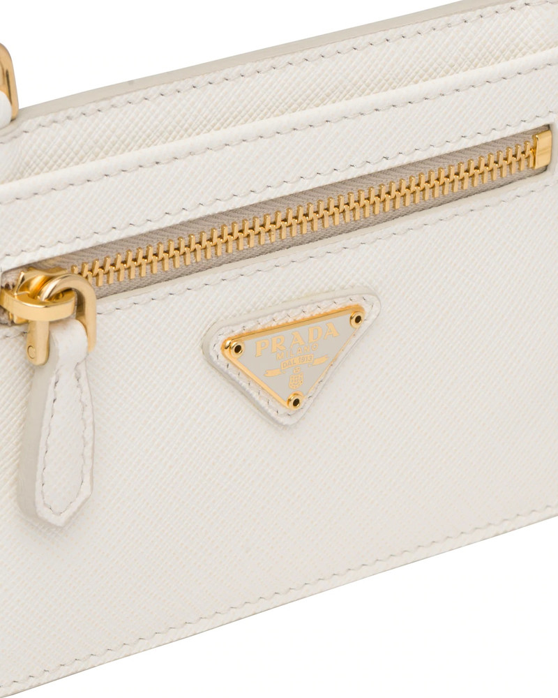 Prada Saffiano Leather Card Holder with Strap outlook