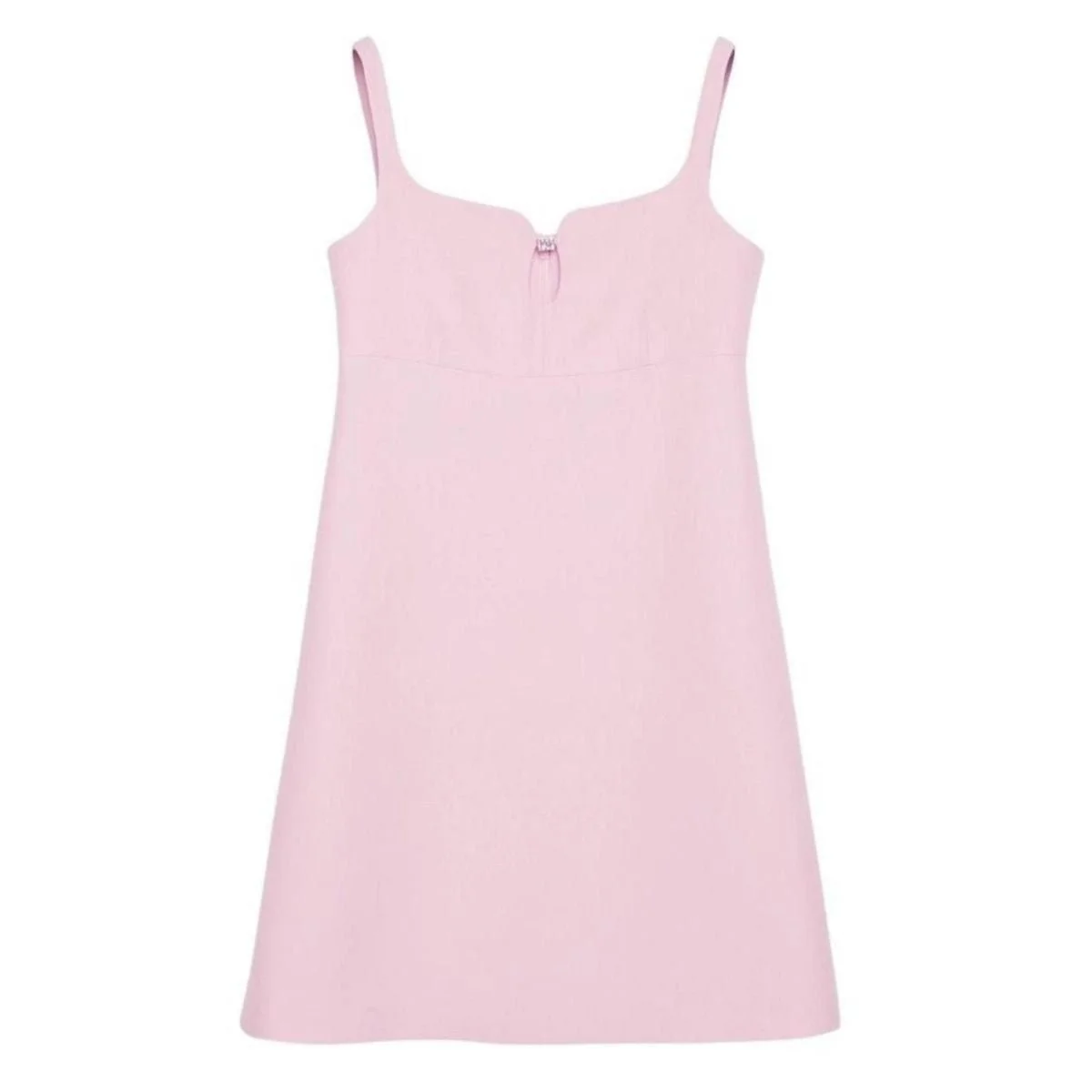 Pink Silk and Wool Cady Crepe Dress - 1