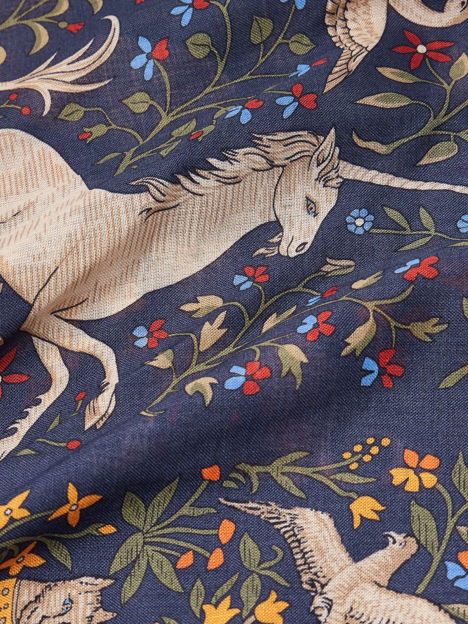 Wool and Silk-Blend Scarf Navy - 3