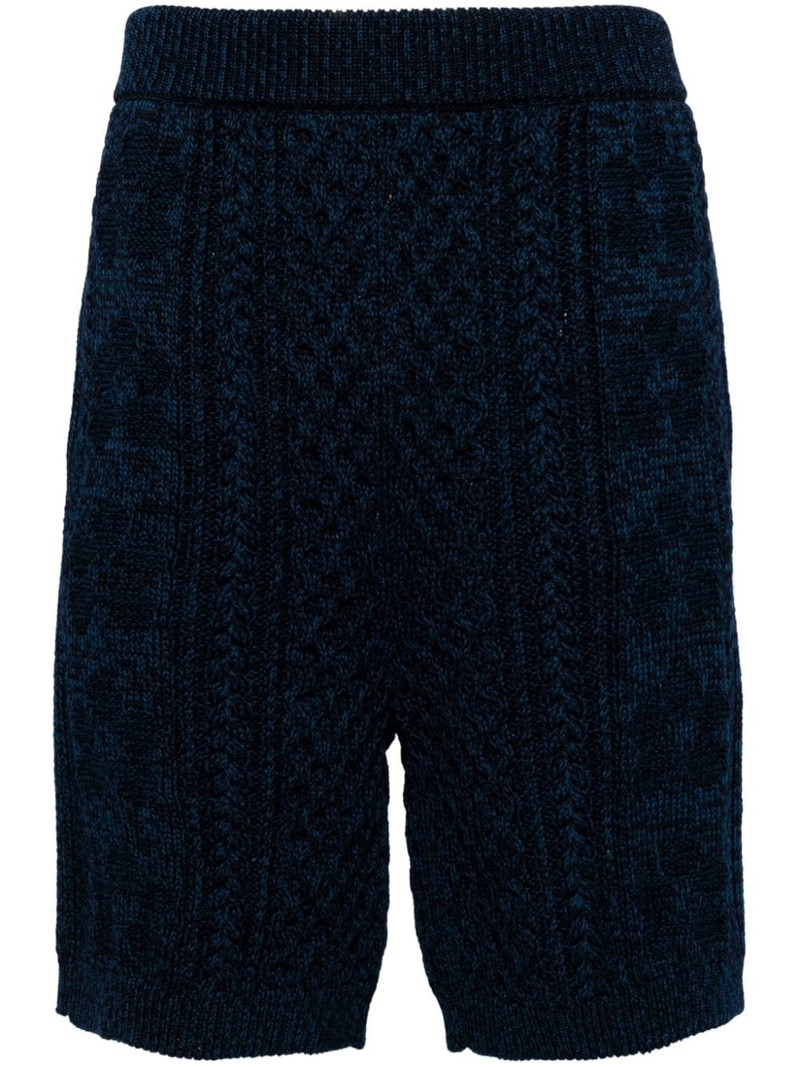 knitted knee-length shorts 1
