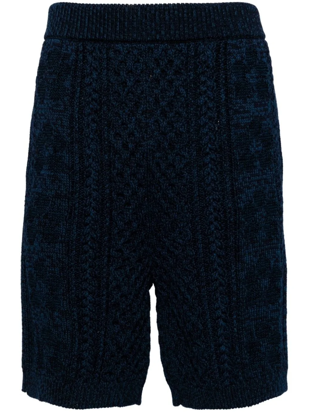 knitted knee-length shorts - 1