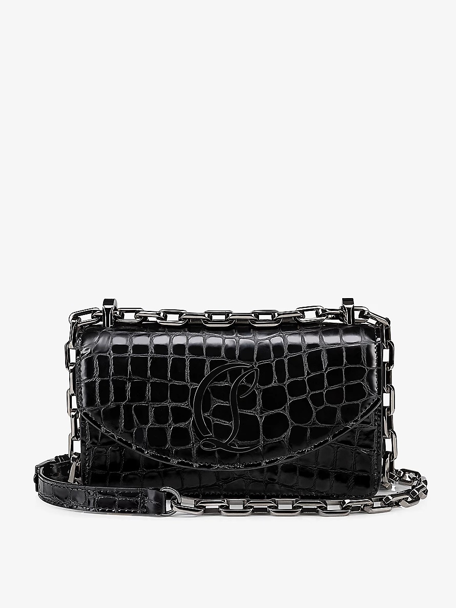 Loubi54 leather clutch bag - 1