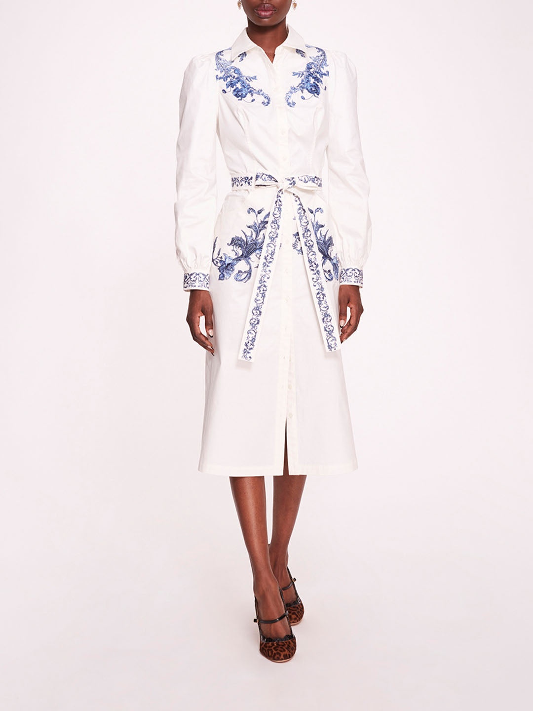 COTTON TWILL SHIRT DRESS - 1