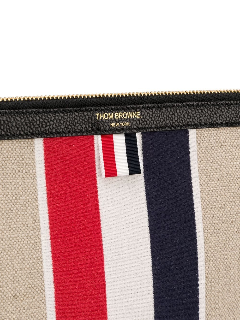 military canvas striped gusset folio - 4