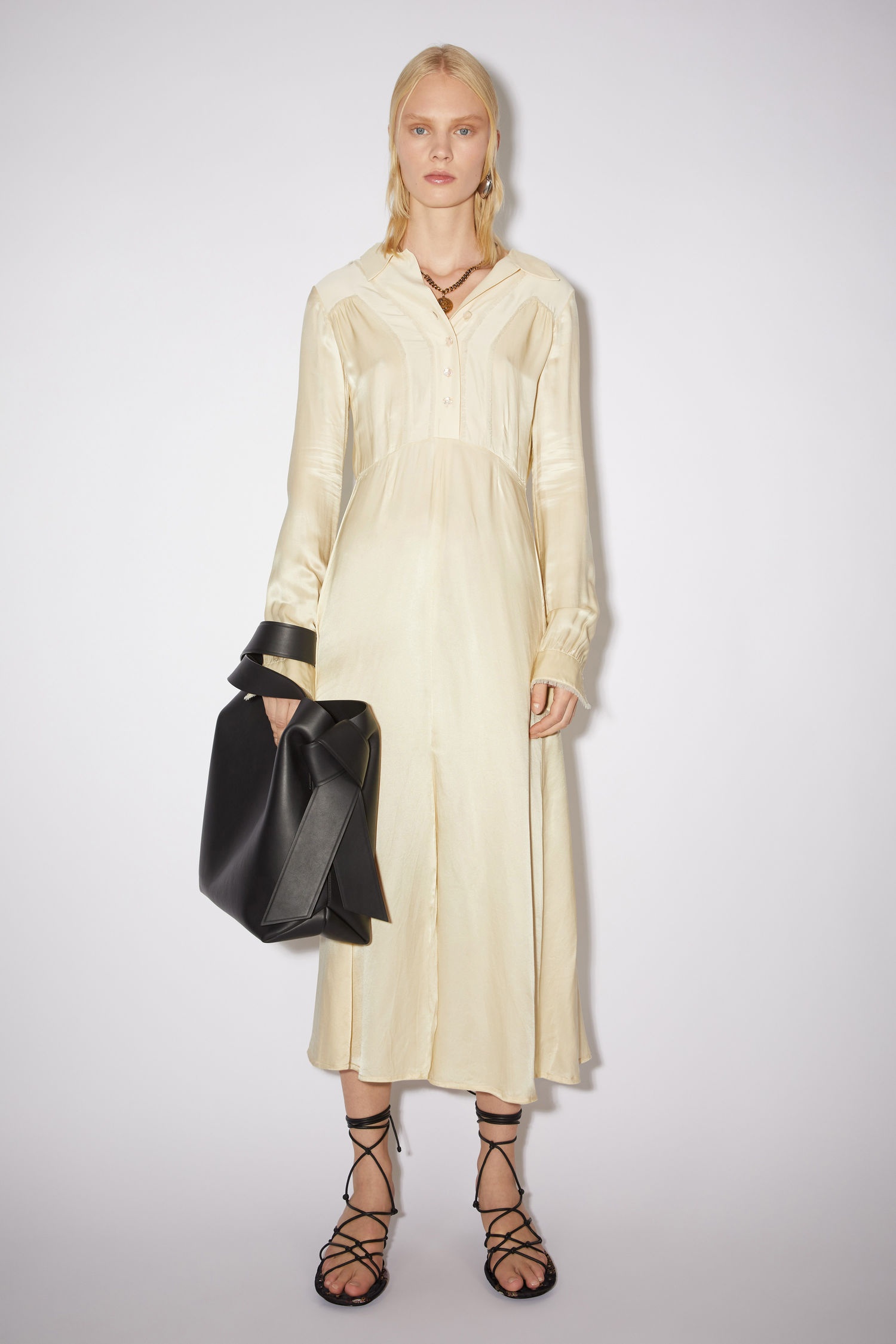 Long sleeve dress - Straw yellow - 2