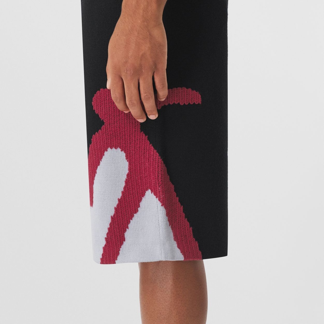 Geometric Intarsia Wool Shorts - 3